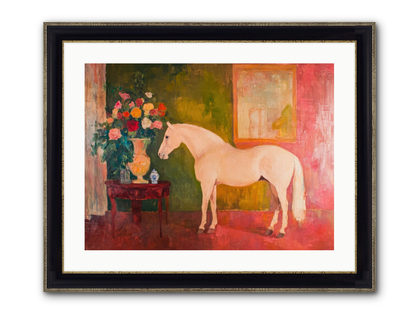 Rain Dancer Framed Print - Black & Gold 24x18