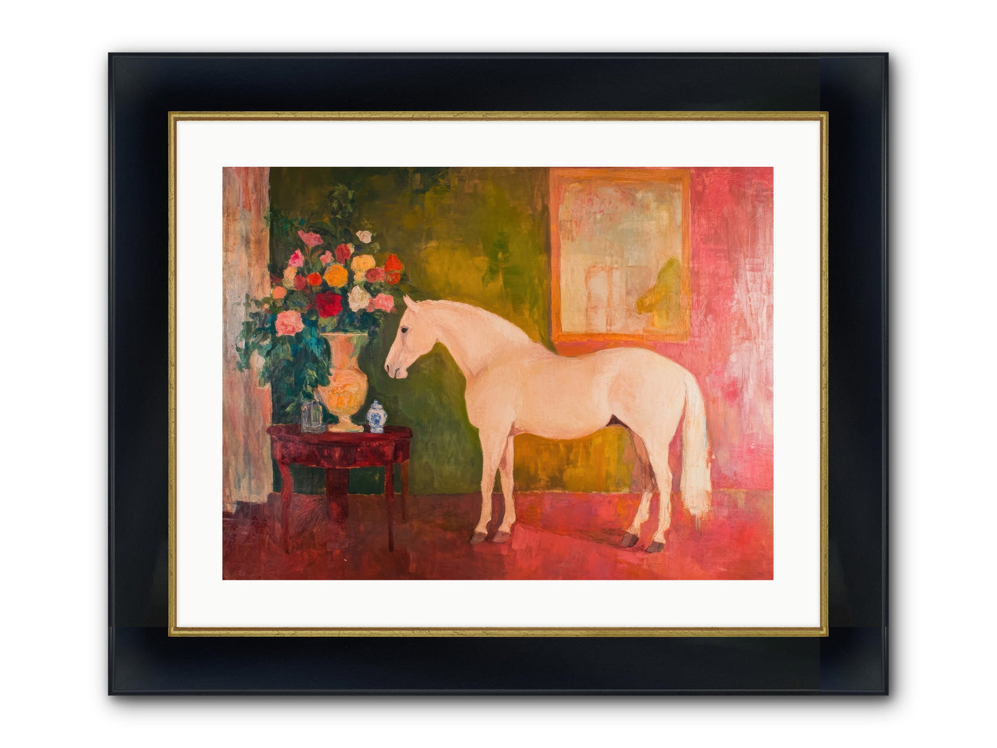 Rain Dancer Framed Print - Wide Black w/Gold 24x18