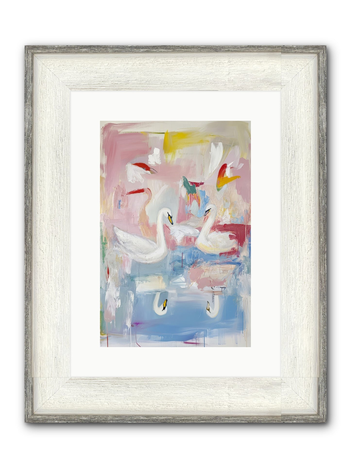 Rainbow Lake At Pemberly Framed Print - Driftwood White 10x15