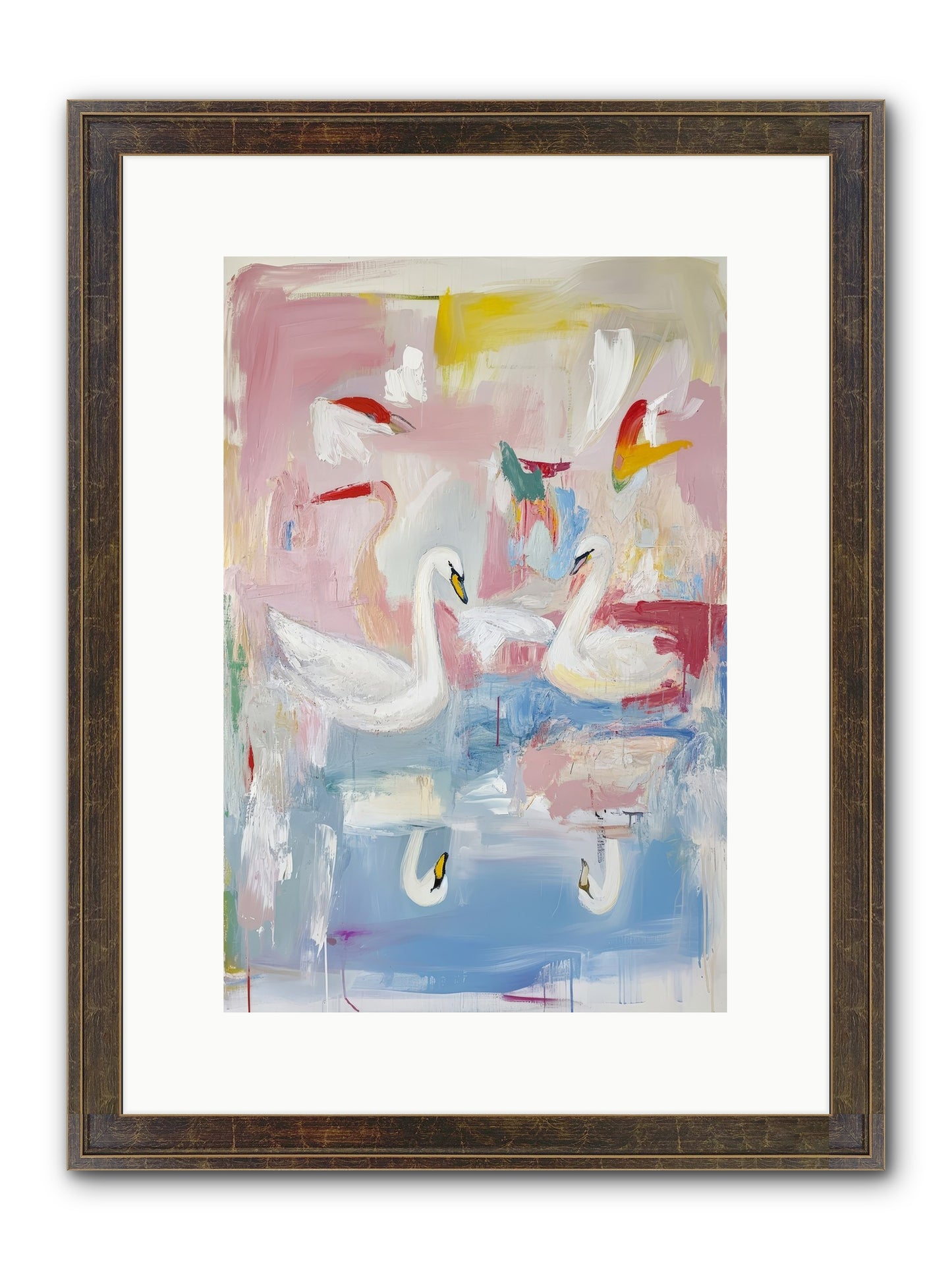 Rainbow Lake At Pemberly Framed Print - Slimwoods Black/Gold 10x15