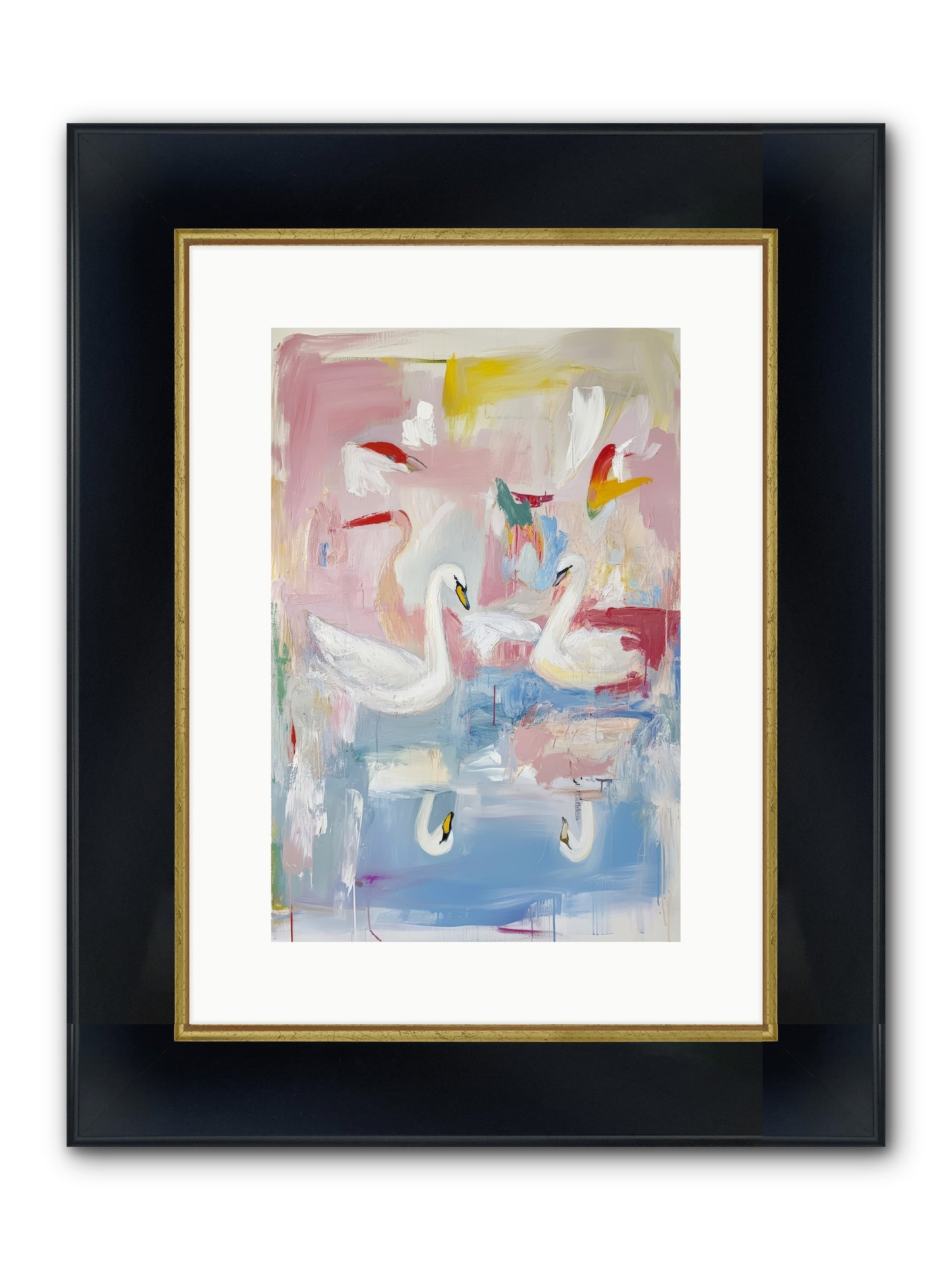 Rainbow Lake At Pemberly Framed Print - Wide Black w/Gold 10x15