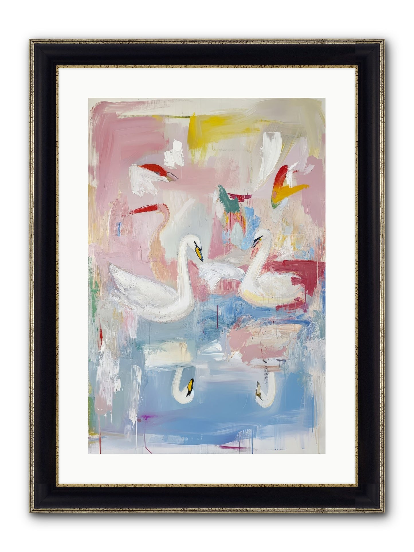 Rainbow Lake At Pemberly Framed Print - Black & Gold 16x24