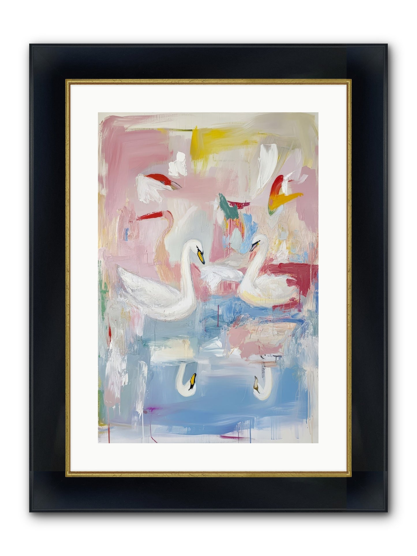 Rainbow Lake At Pemberly Framed Print - Wide Black w/Gold 16x24