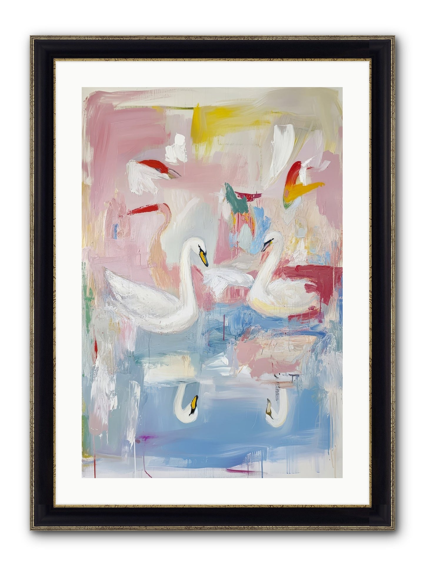 Rainbow Lake At Pemberly Framed Print - Black & Gold 20x30