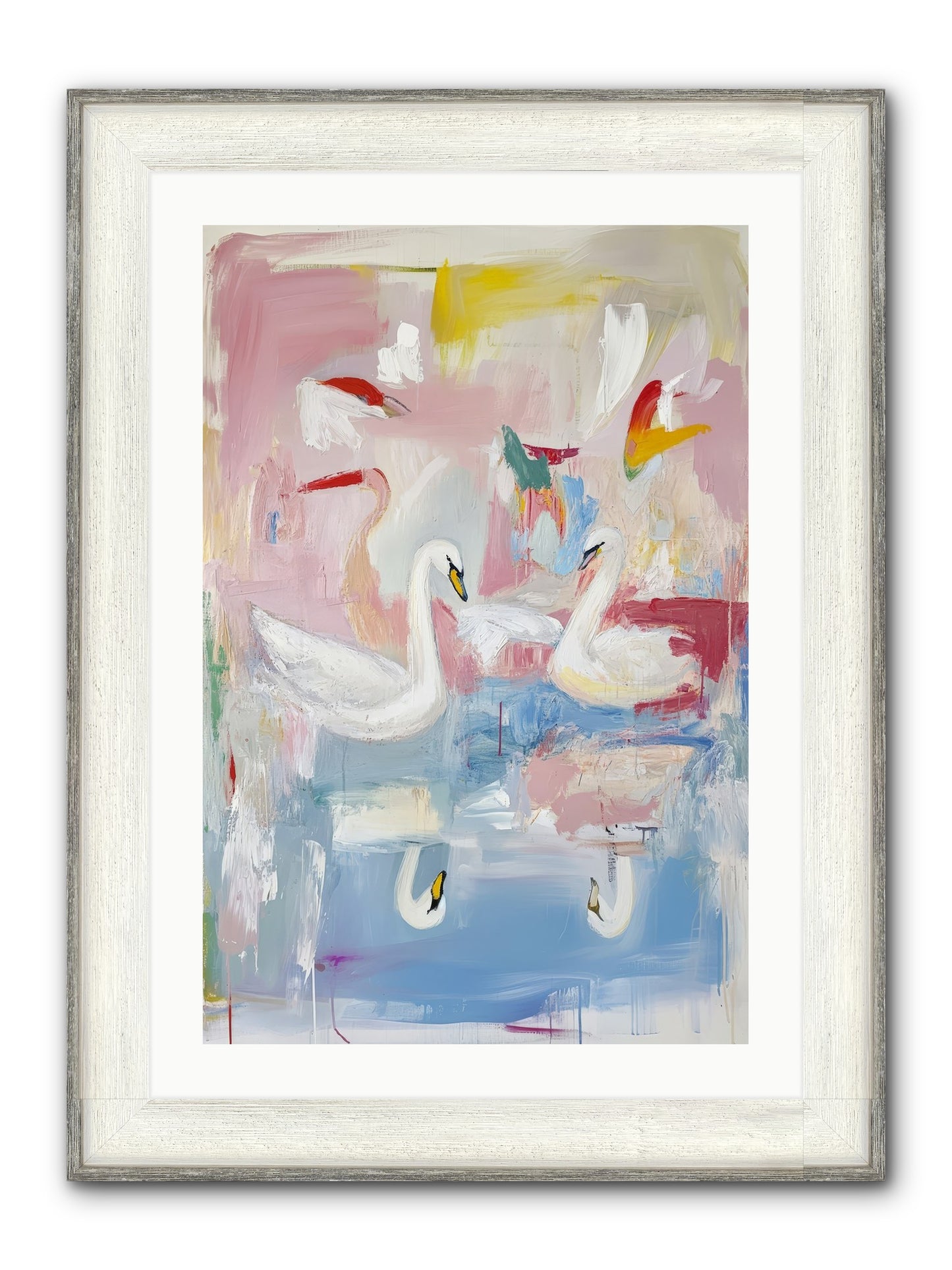 Rainbow Lake At Pemberly Framed Print - Driftwood White 20x30