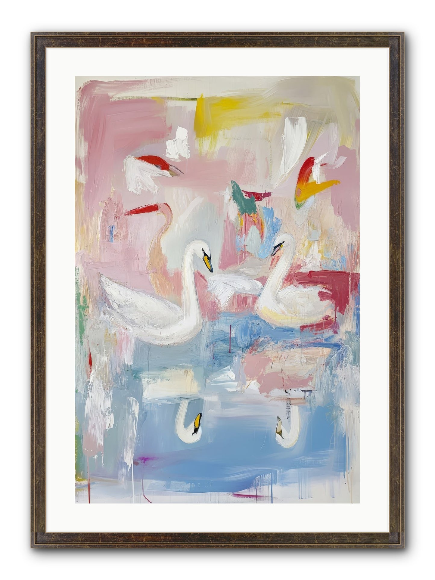Rainbow Lake At Pemberly Framed Print - Slimwoods Black/Gold 20x30