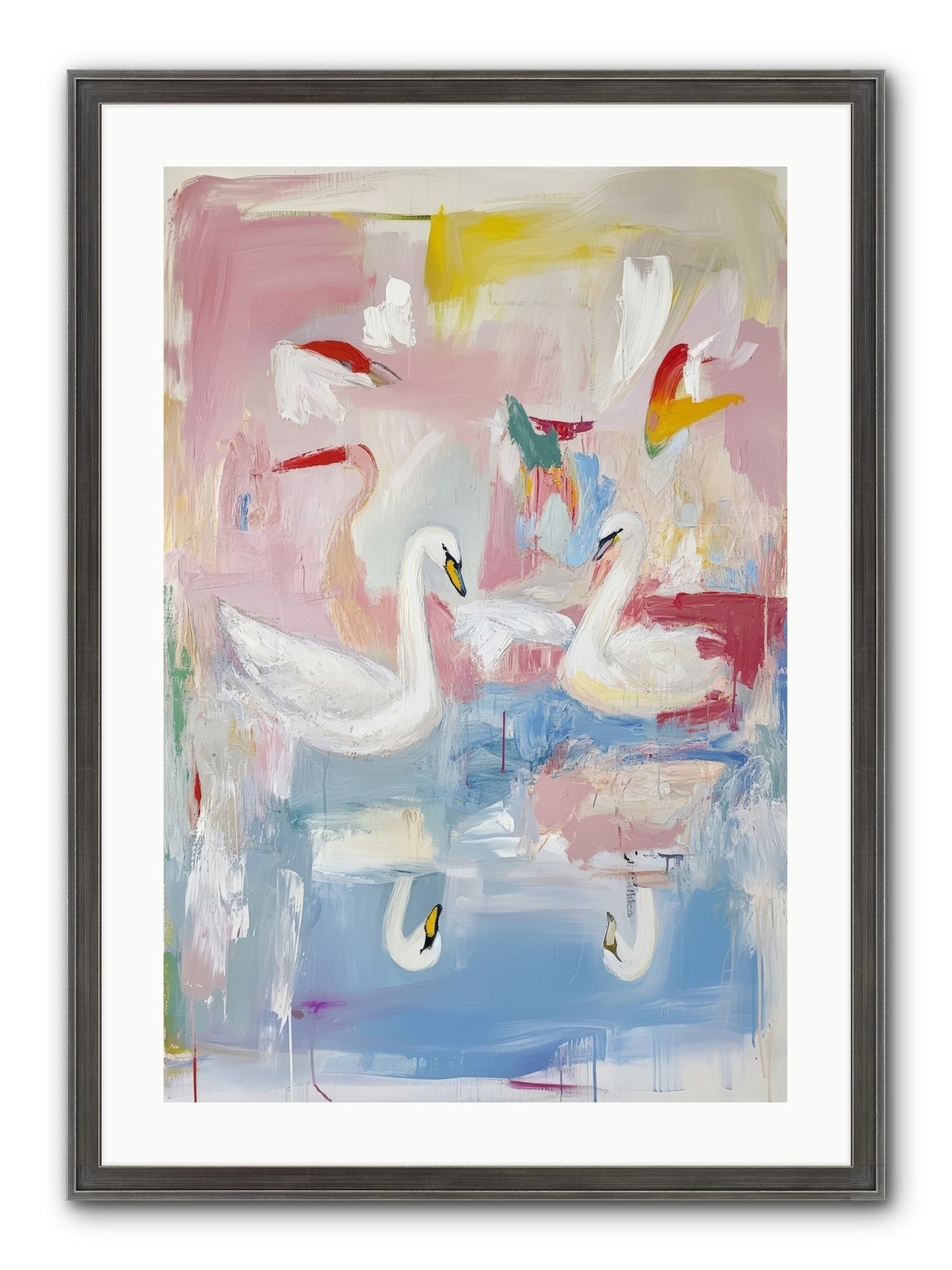 Rainbow Lake At Pemberly Framed Print - Slimwoods Black/Silver 20x30