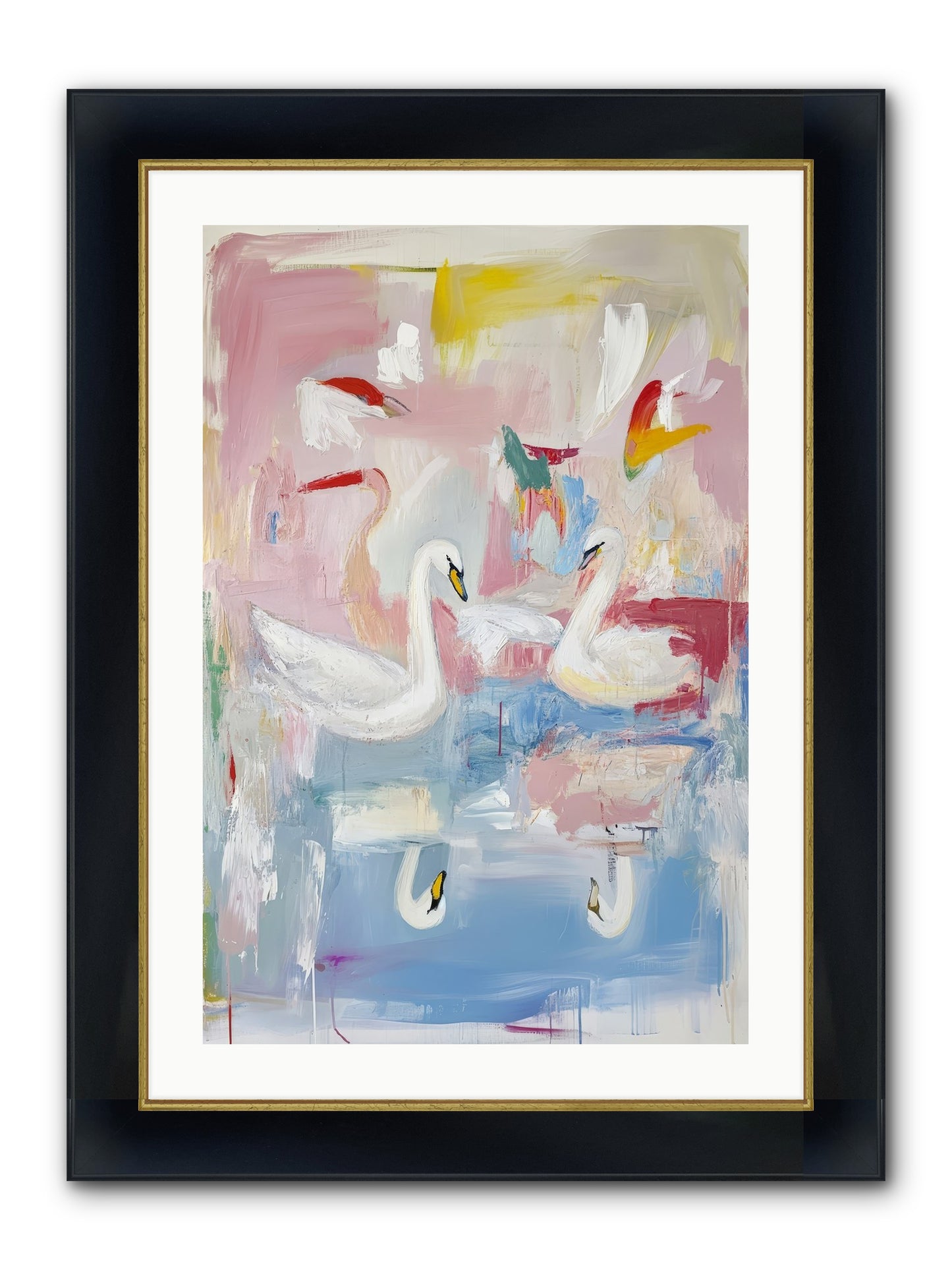Rainbow Lake At Pemberly Framed Print - Wide Black w/Gold 20x30