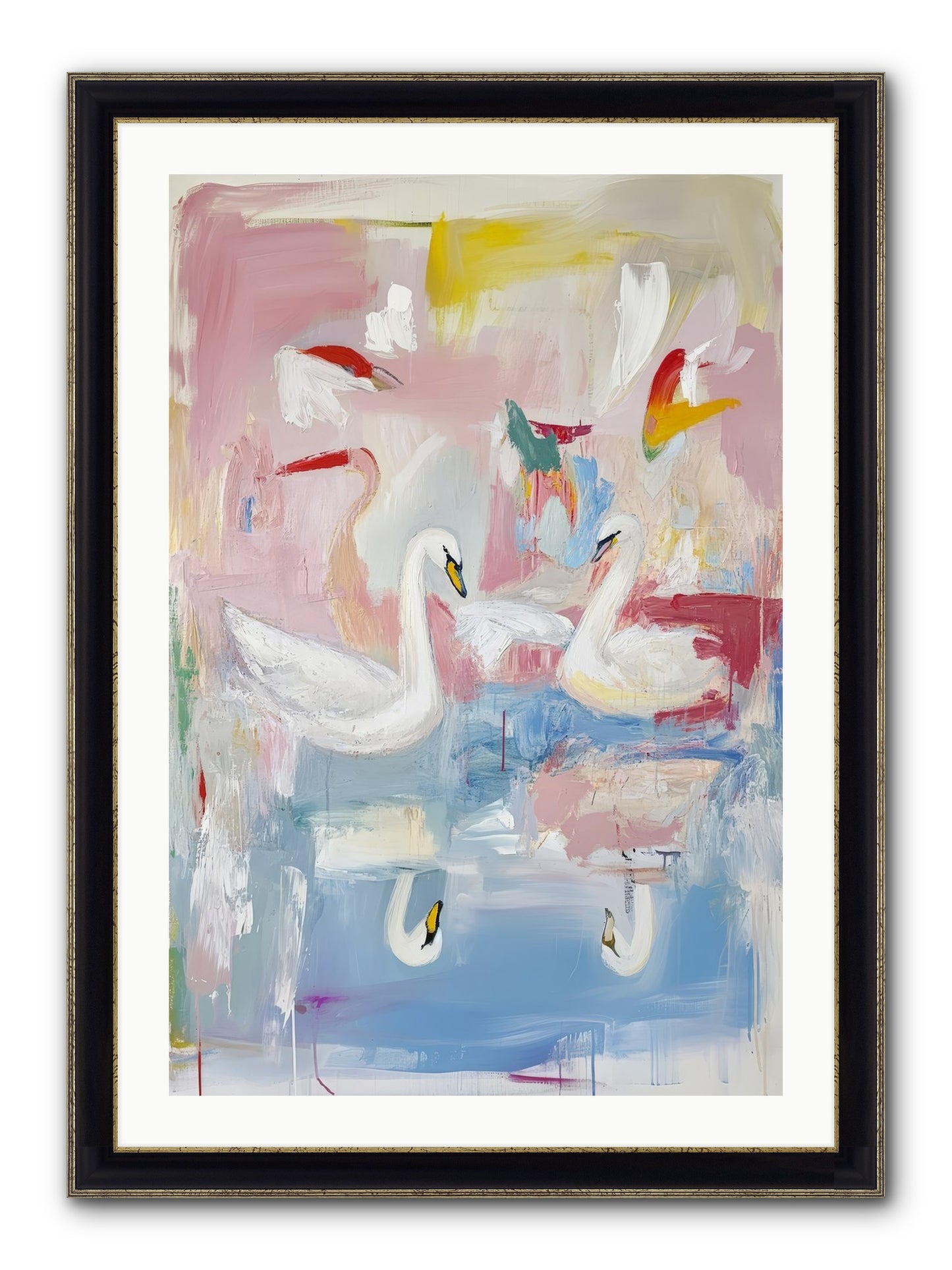 Rainbow Lake At Pemberly Framed Print - Black & Gold 24x36