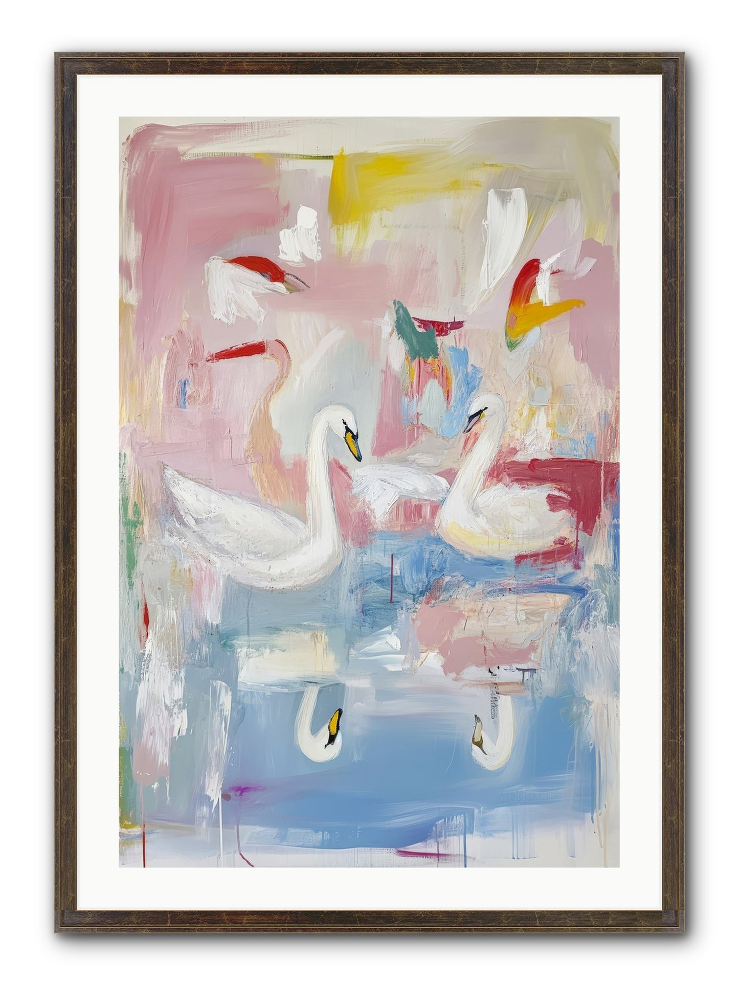 Rainbow Lake At Pemberly Framed Print - Slimwoods Black/Gold 24x36