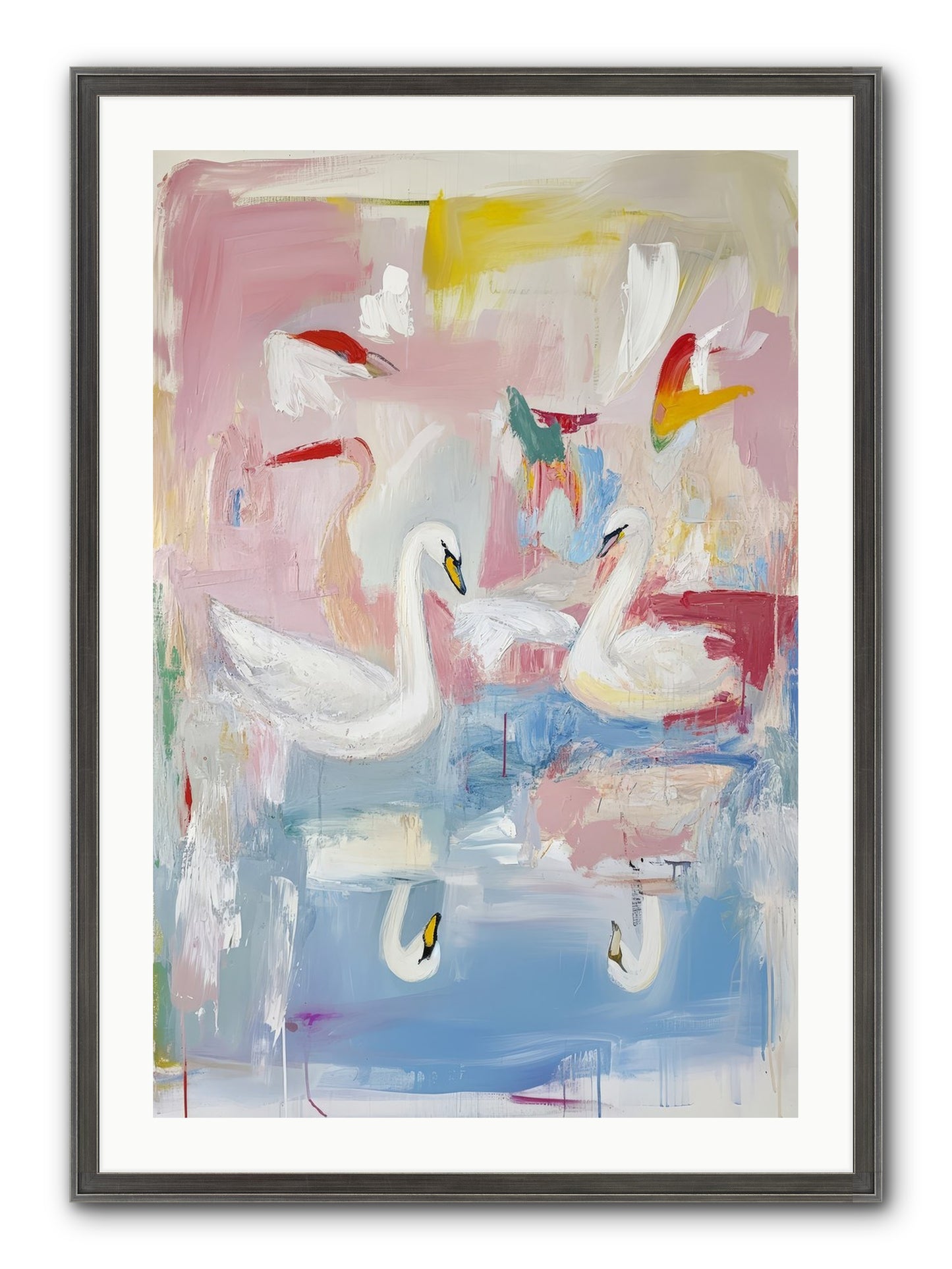 Rainbow Lake At Pemberly Framed Print - Slimwoods Black/Silver 24x36