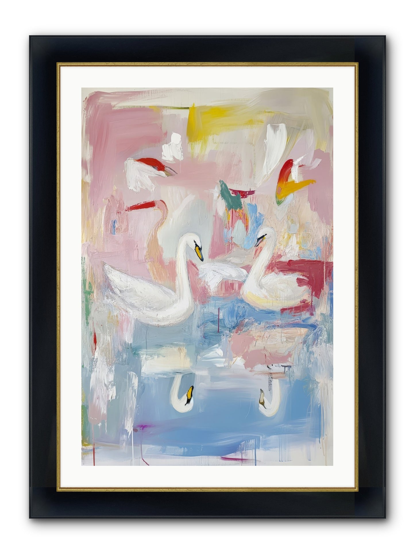 Rainbow Lake At Pemberly Framed Print - Wide Black w/Gold 24x36
