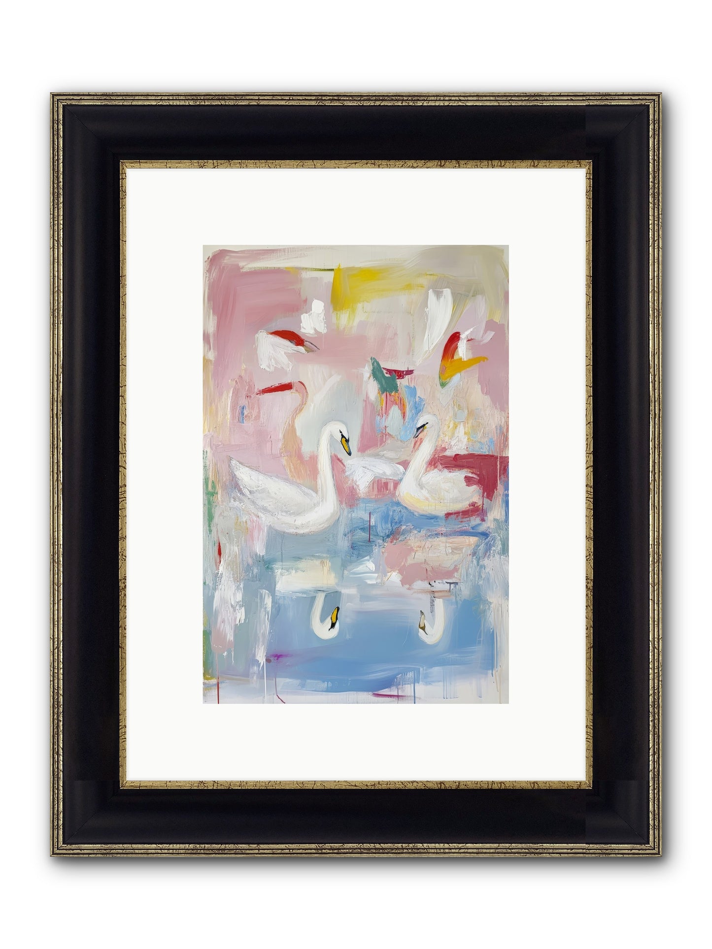 Rainbow Lake At Pemberly Framed Print - Black & Gold 8x12