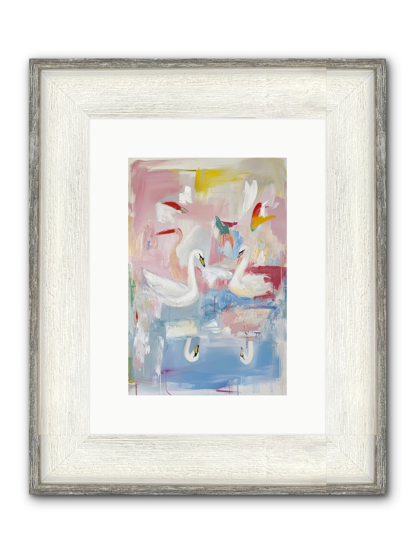 Rainbow Lake At Pemberly Framed Print - Driftwood White 8x12
