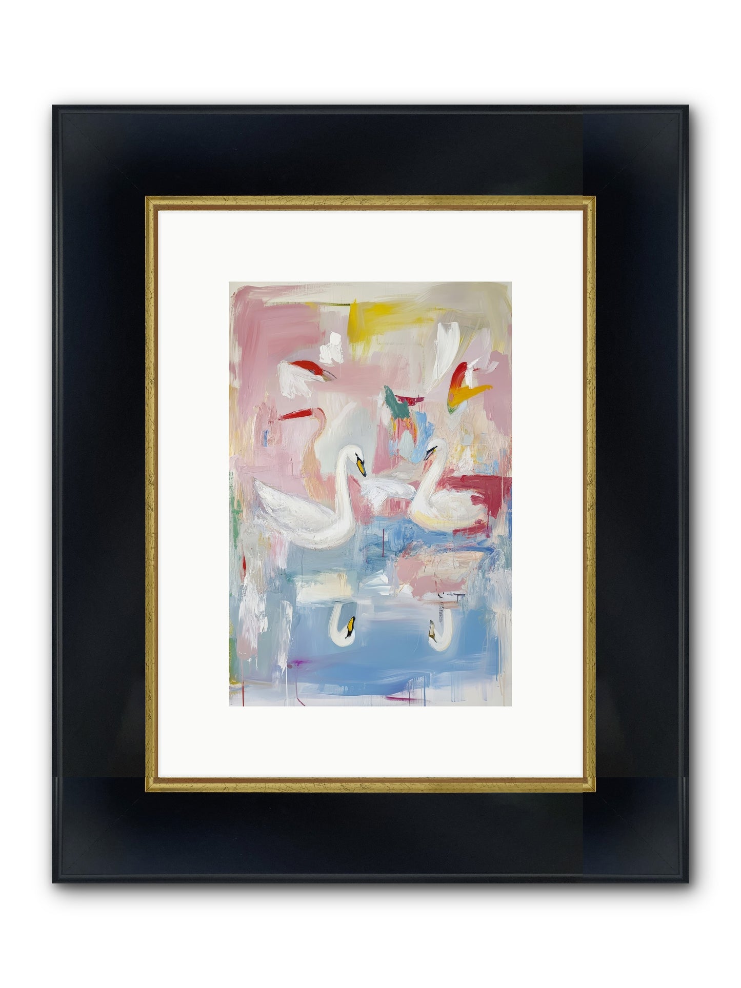 Rainbow Lake At Pemberly Framed Print - Wide Black w/Gold 8x12