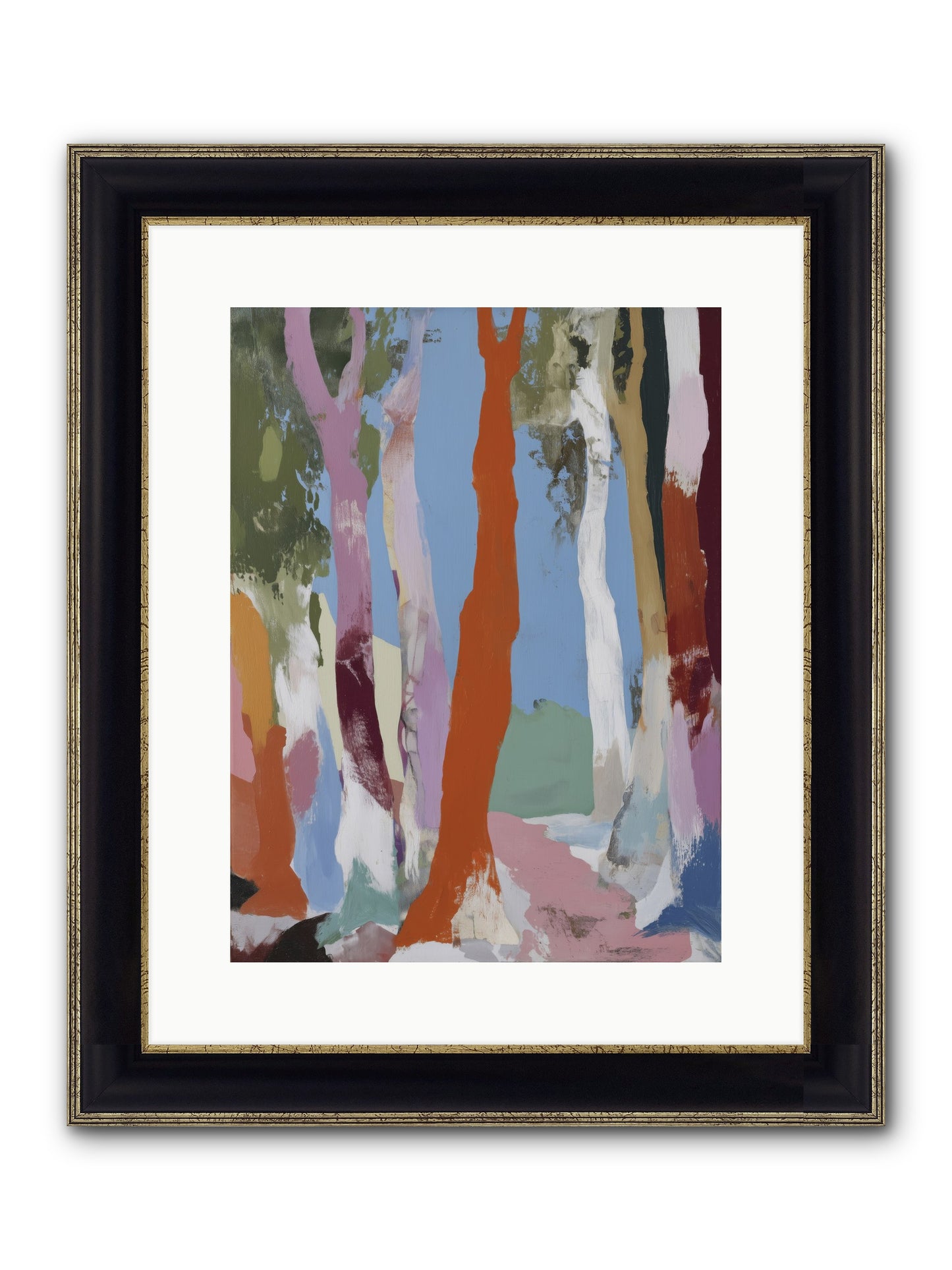 Rainwater Echoes Framed Print - Black & Gold 12x16