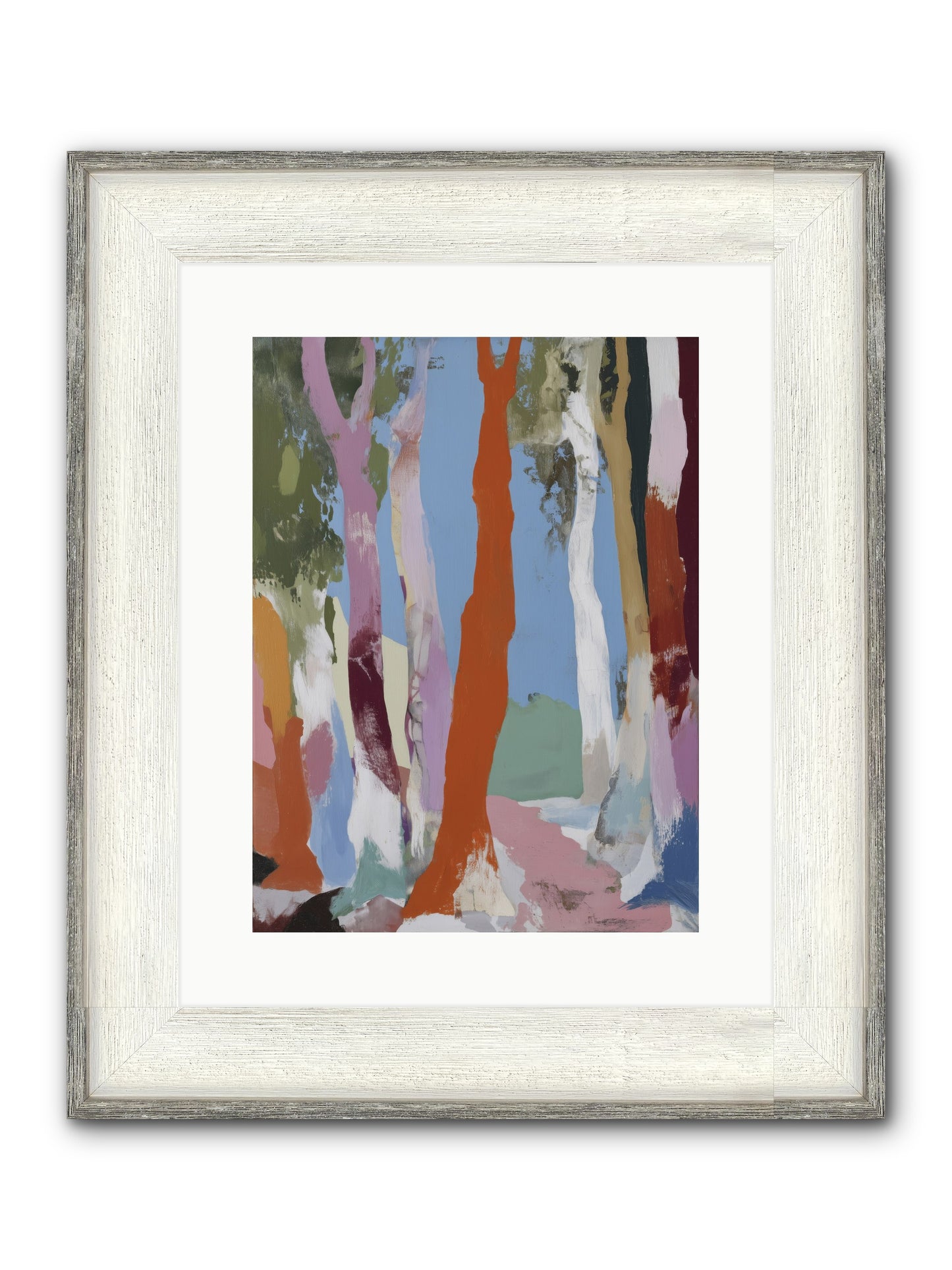 Rainwater Echoes Framed Print - Driftwood White 12x16
