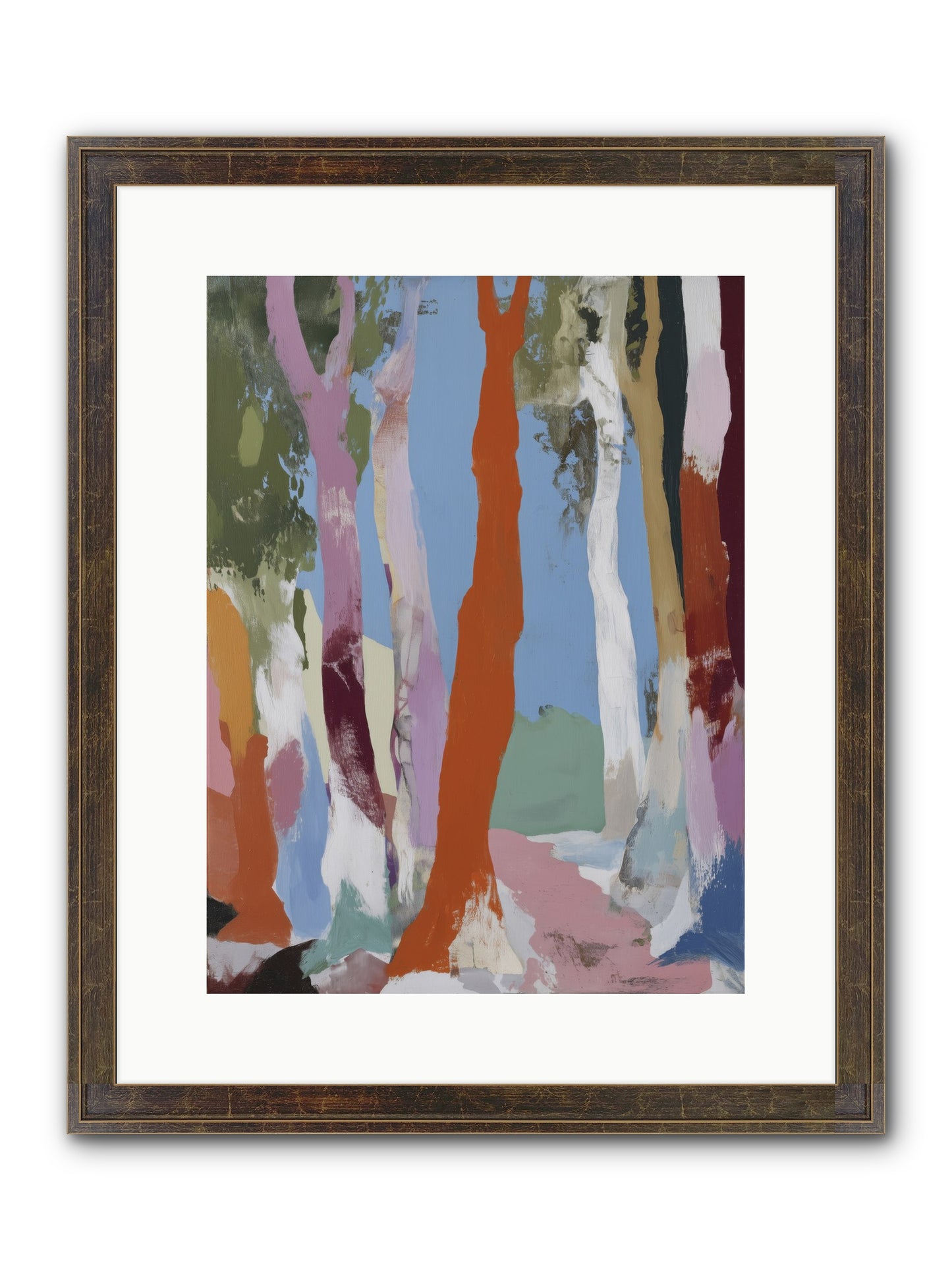 Rainwater Echoes Framed Print - Slimwoods Black/Gold 12x16