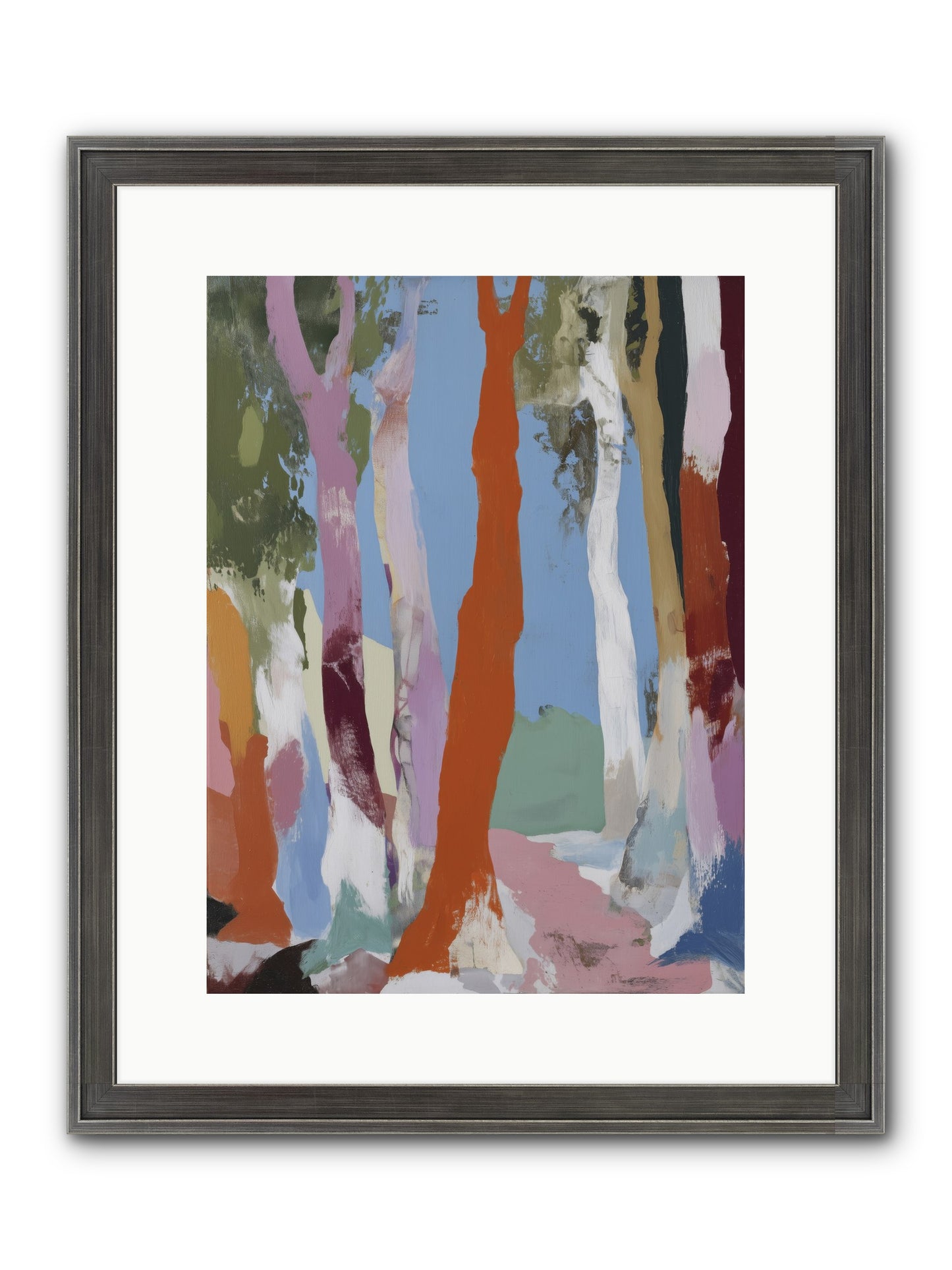 Rainwater Echoes Framed Print - Slimwoods Black/Silver 12x16