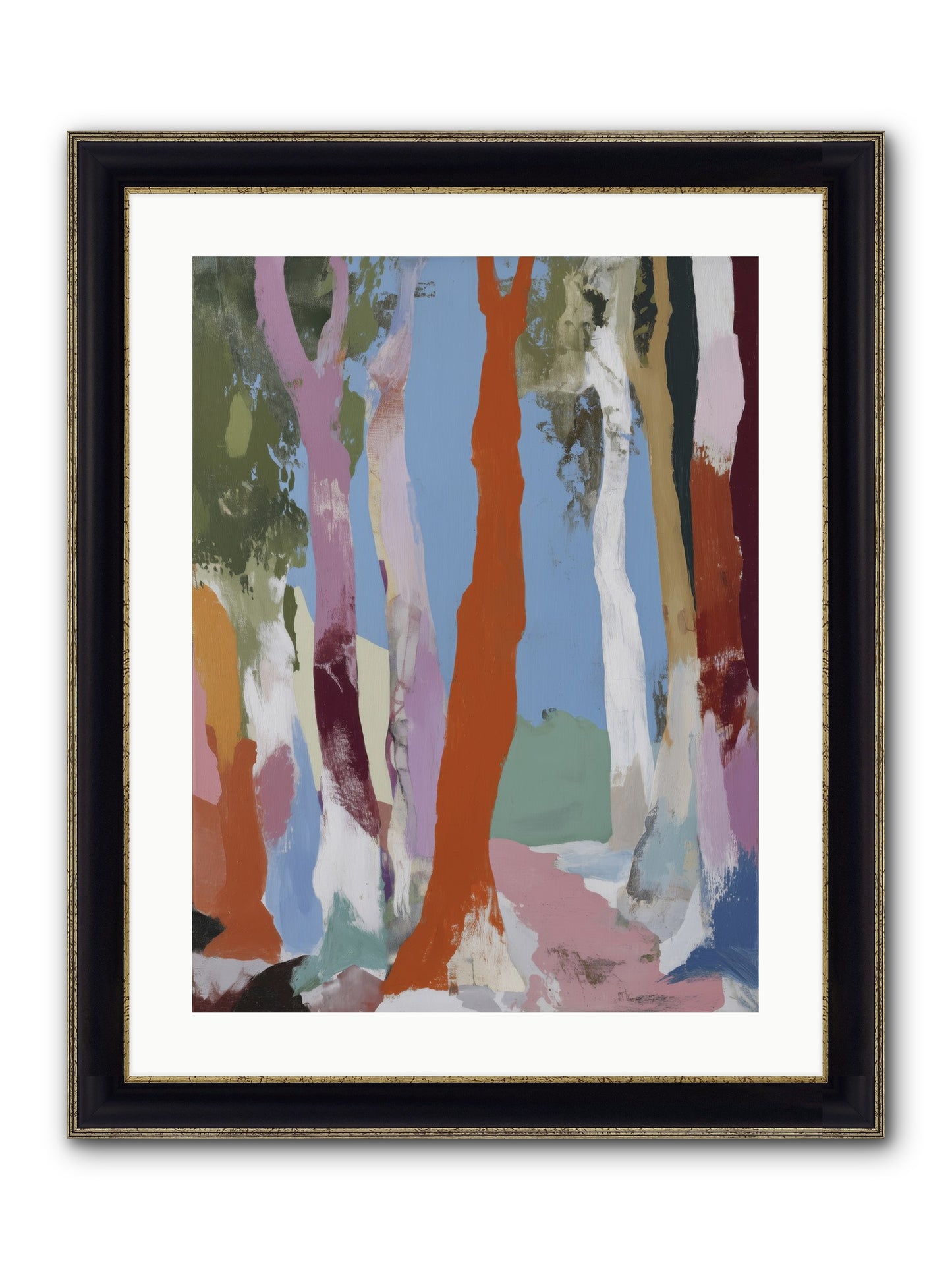 Rainwater Echoes Framed Print - Black & Gold 18x24
