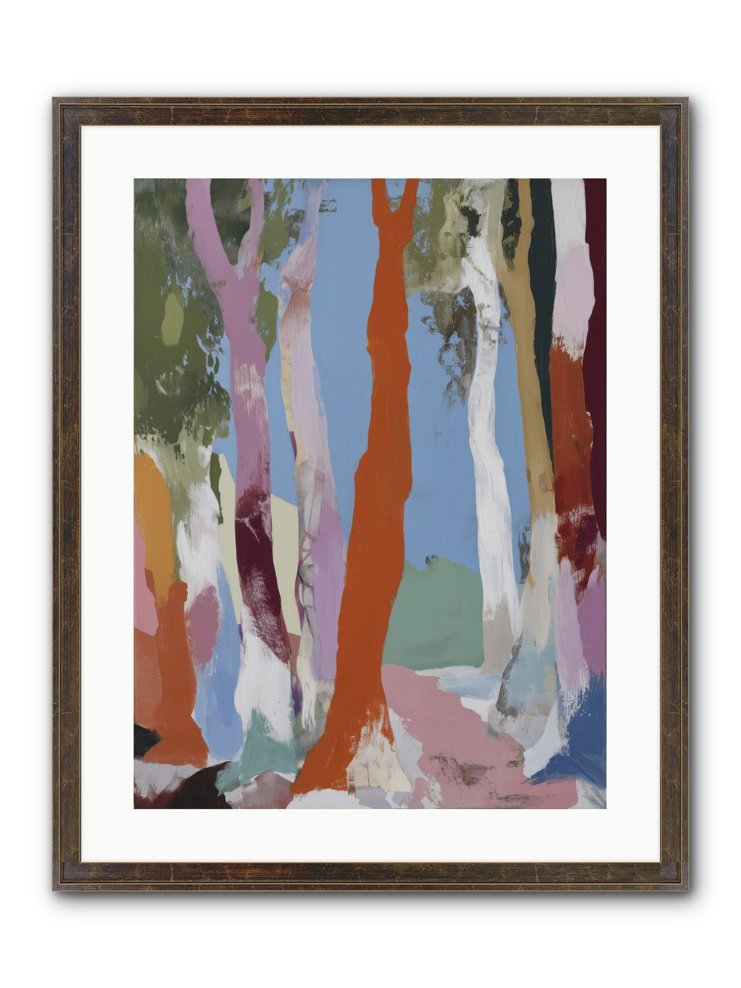Rainwater Echoes Framed Print - Slimwoods Black/Gold 18x24