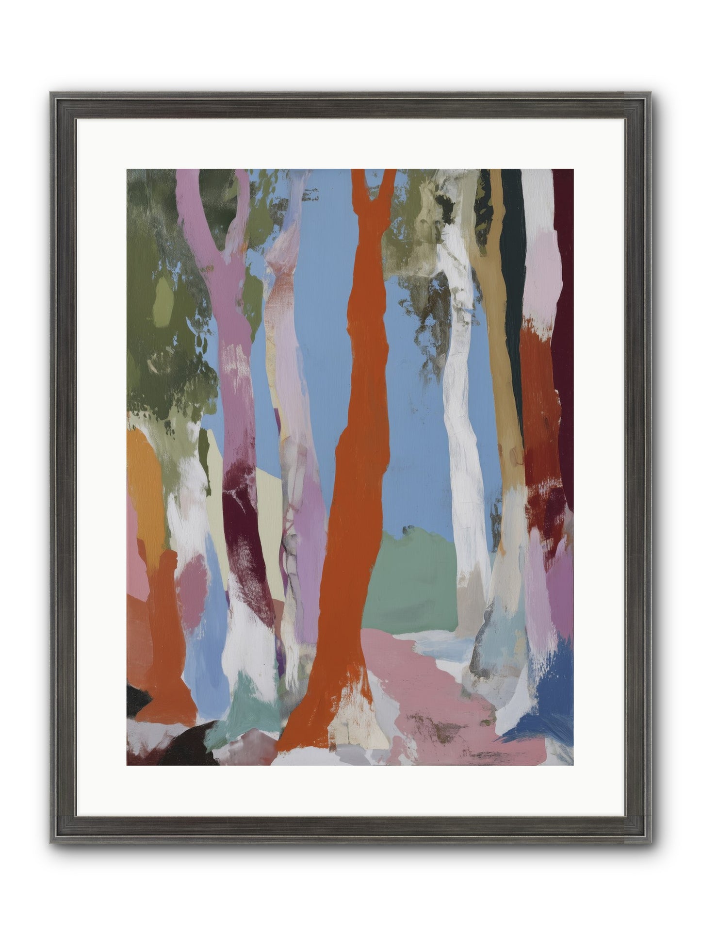 Rainwater Echoes Framed Print - Slimwoods Black/Silver 18x24
