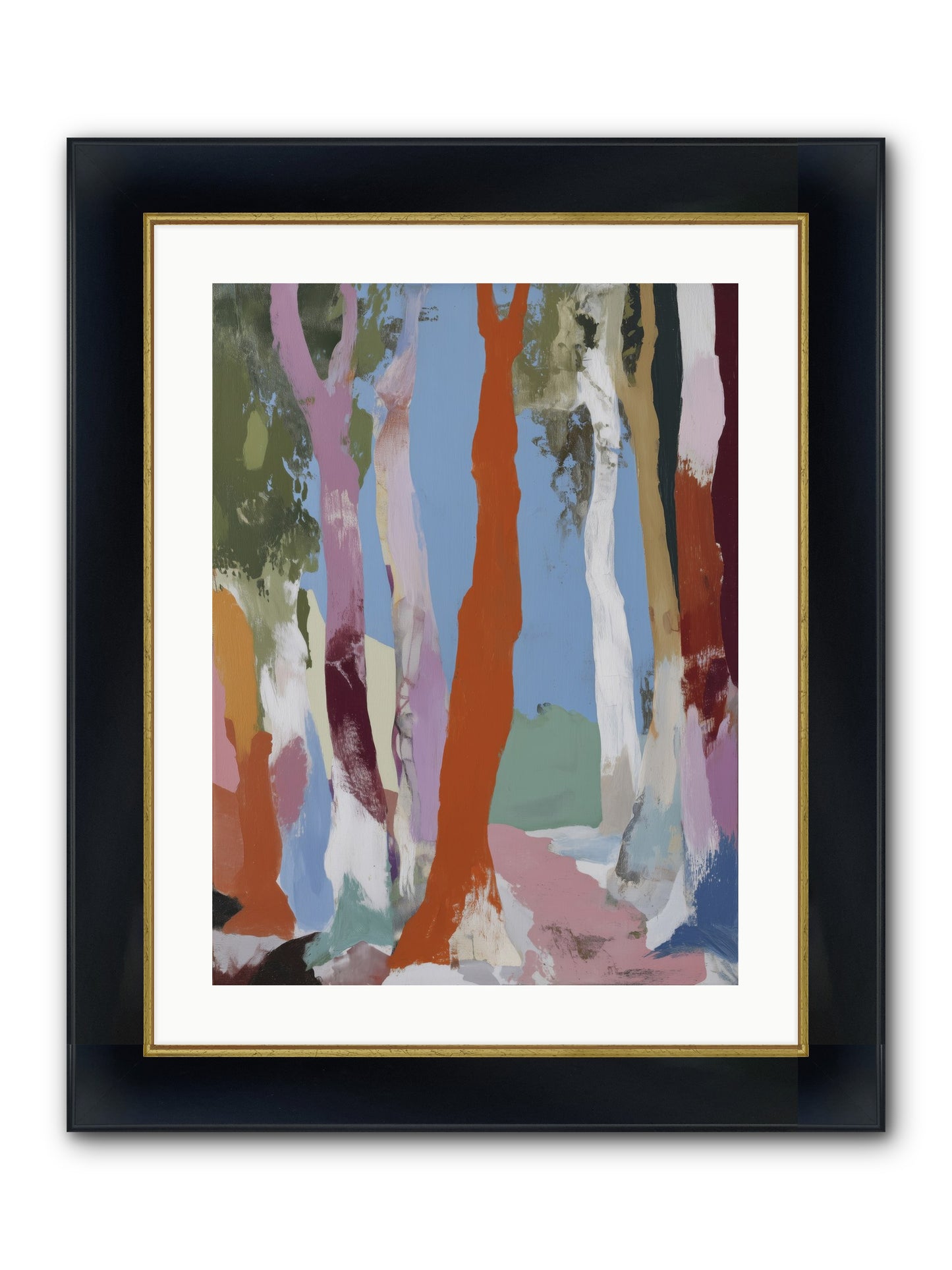 Rainwater Echoes Framed Print - Wide Black w/Gold 18x24