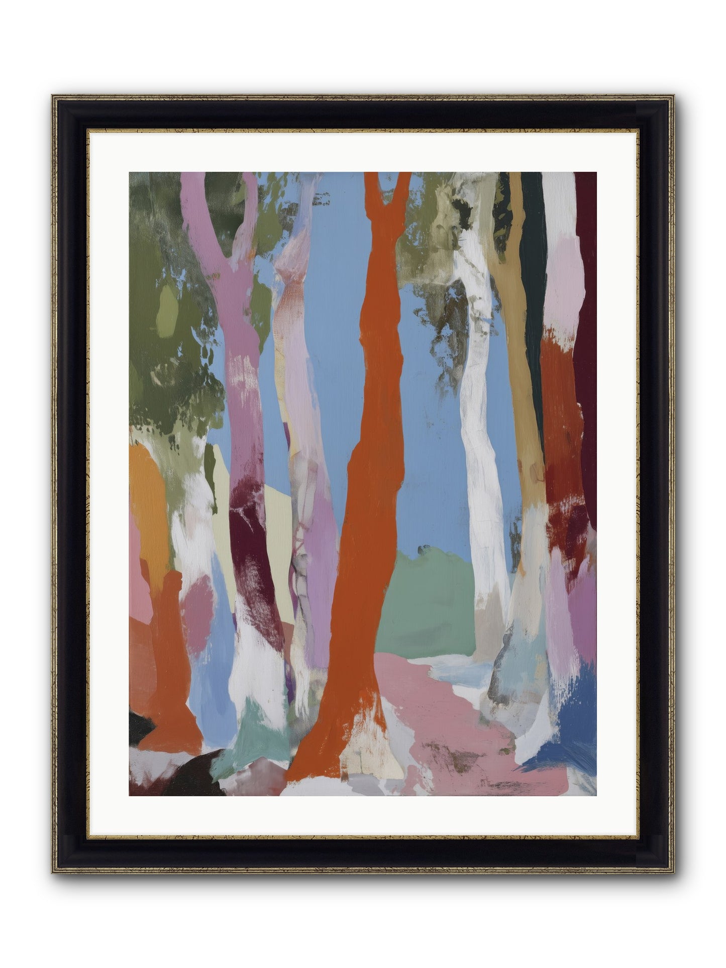 Rainwater Echoes Framed Print - Black & Gold 24x32