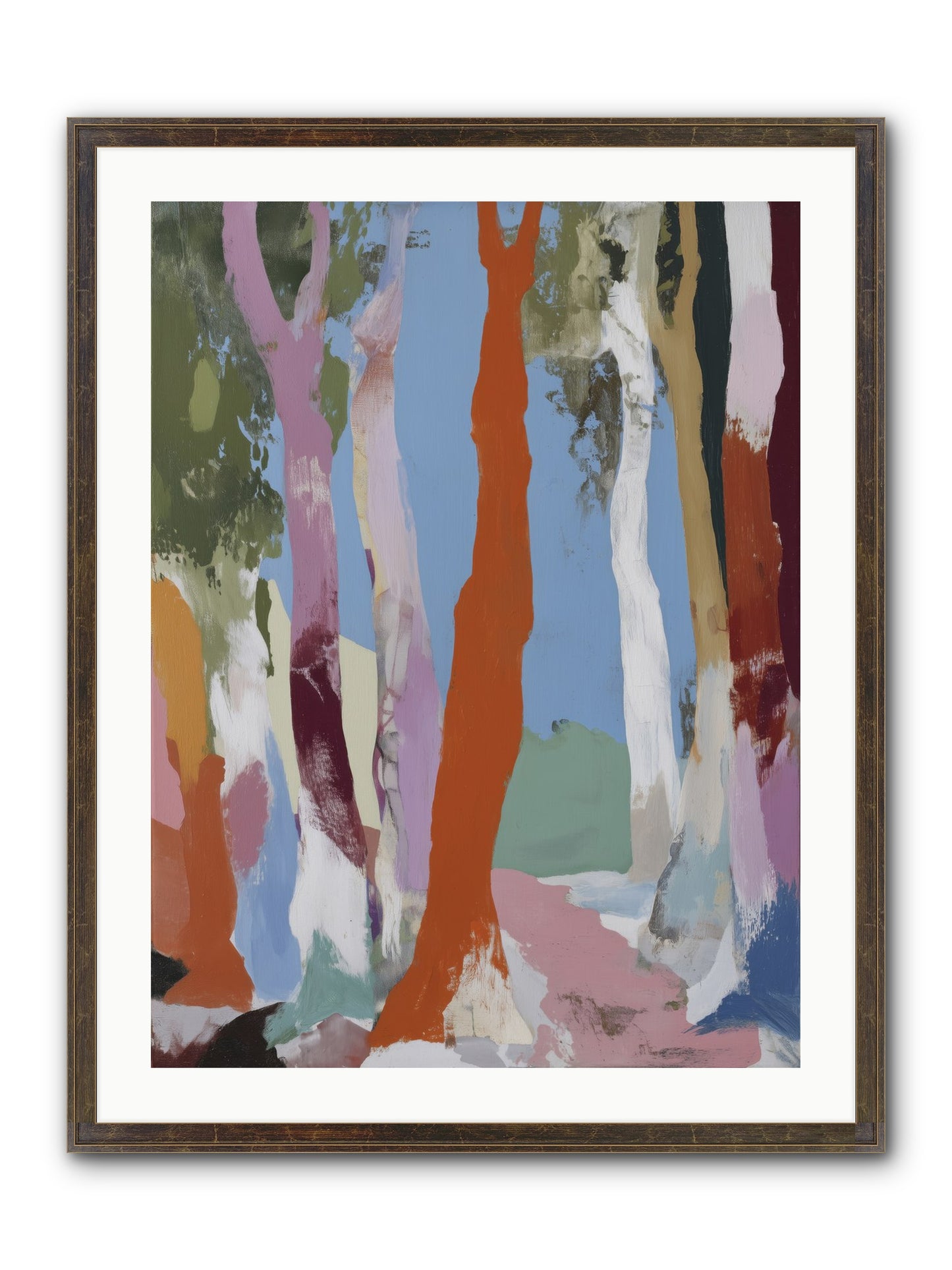 Rainwater Echoes Framed Print - Slimwoods Black/Gold 24x32
