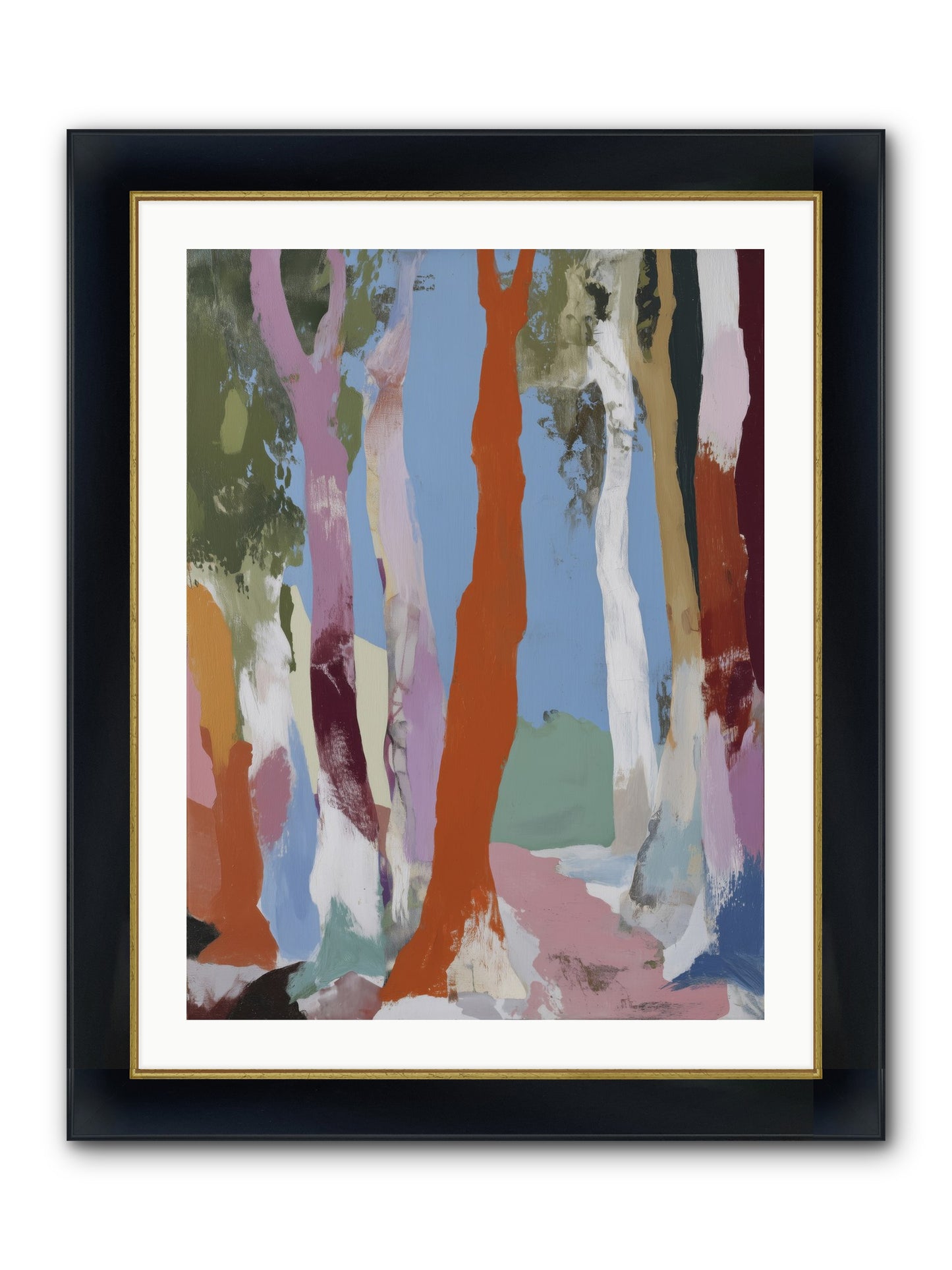 Rainwater Echoes Framed Print - Wide Black w/Gold 24x32
