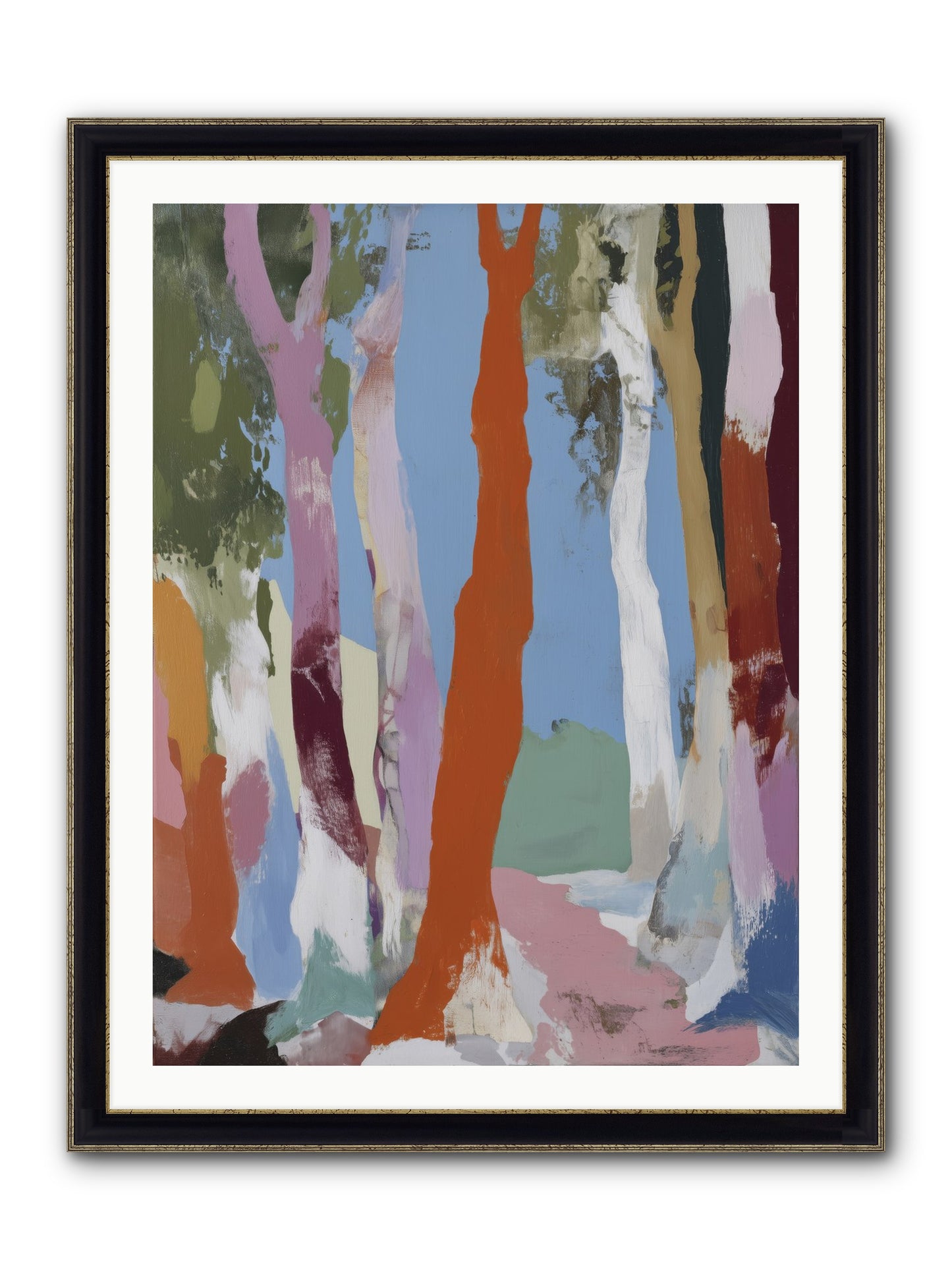 Rainwater Echoes Framed Print - Black & Gold 30x40
