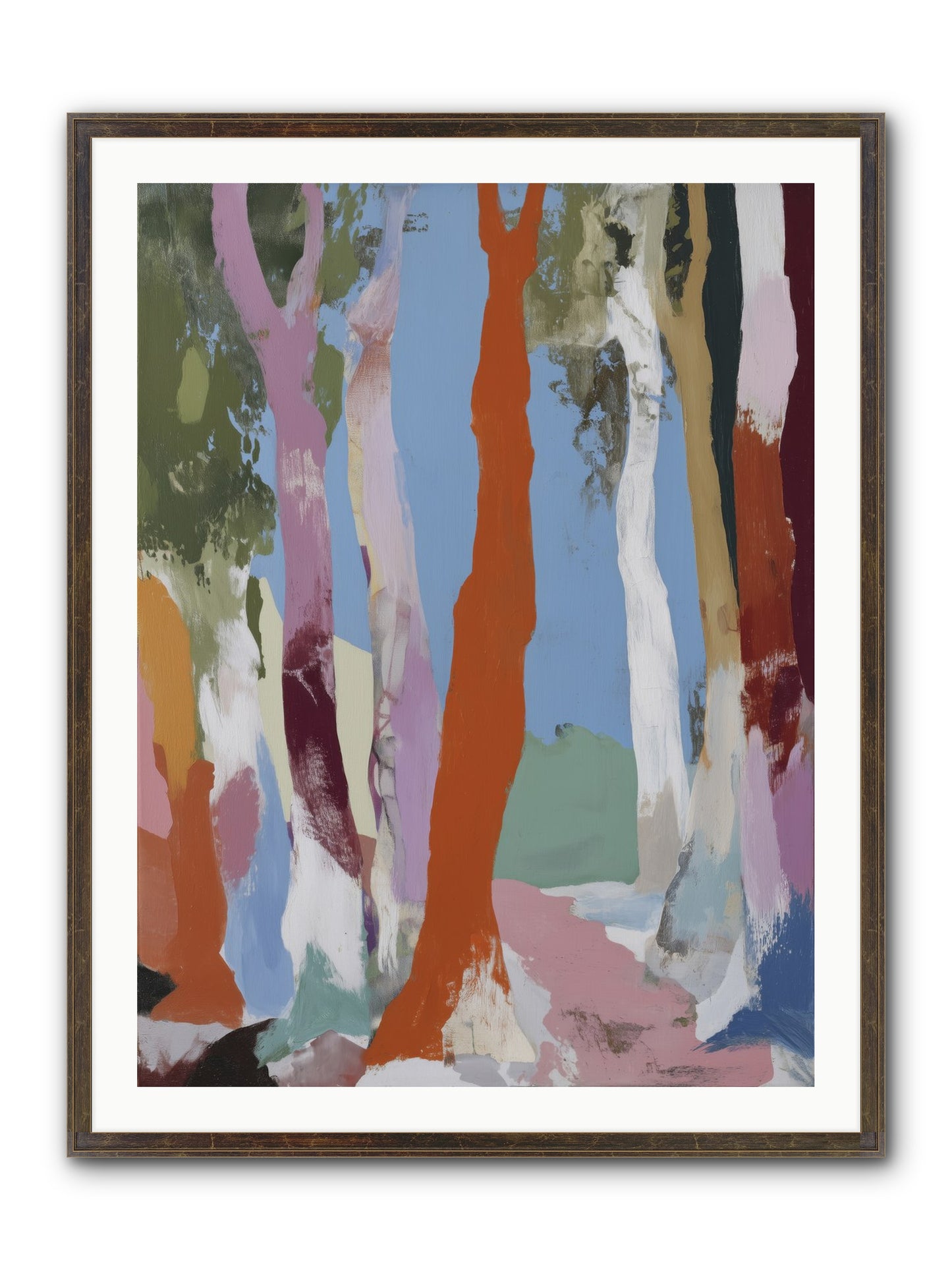 Rainwater Echoes Framed Print - Slimwoods Black/Gold 30x40