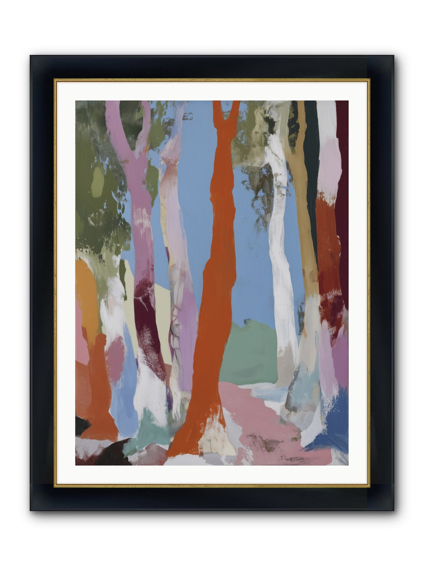 Rainwater Echoes Framed Print - Wide Black w/Gold 30x40