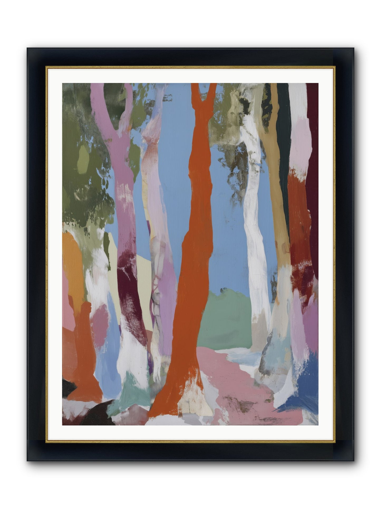 Rainwater Echoes Framed Print - Wide Black w/Gold 36x48