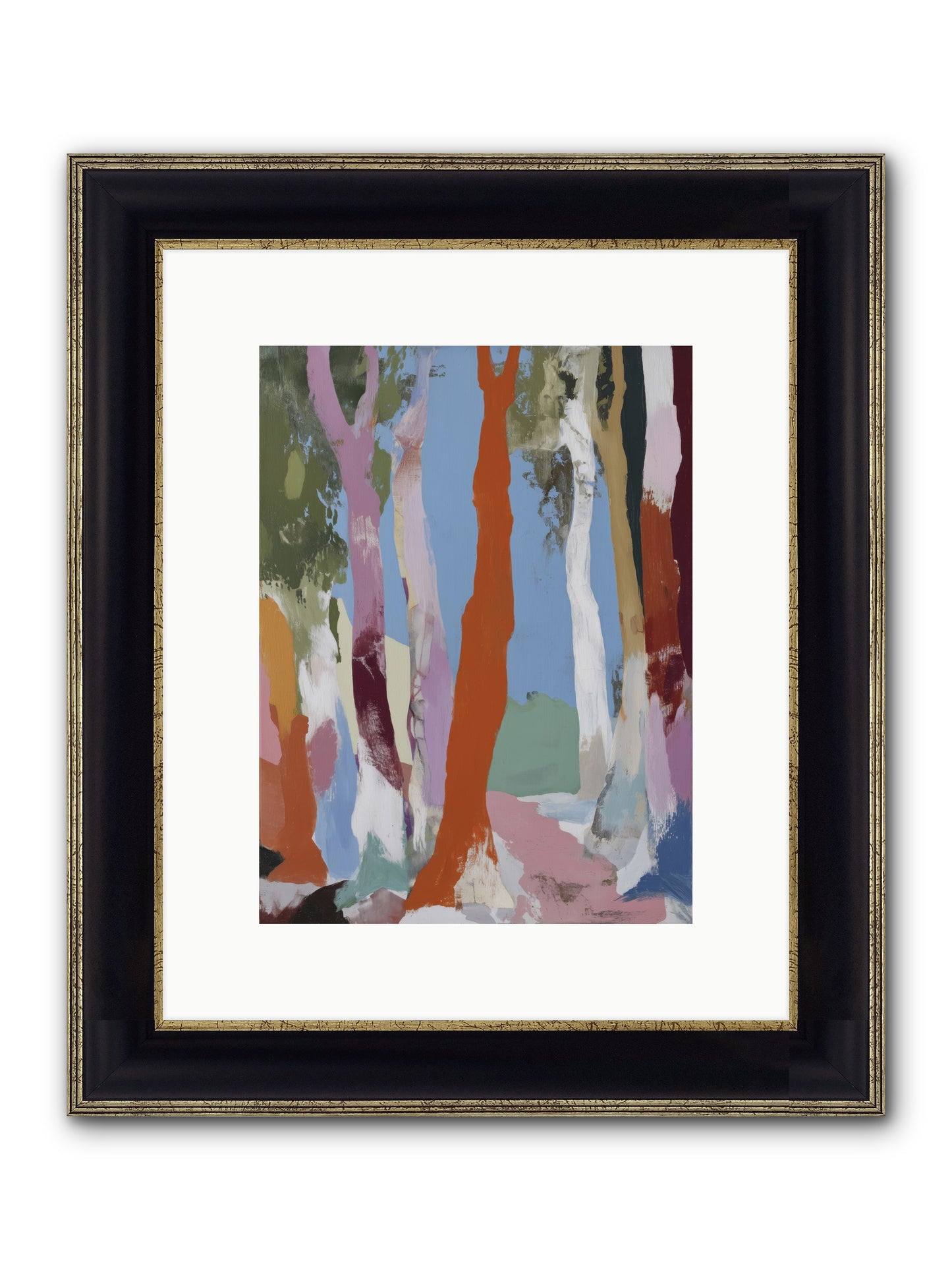 Rainwater Echoes Framed Print - Black & Gold 9x12