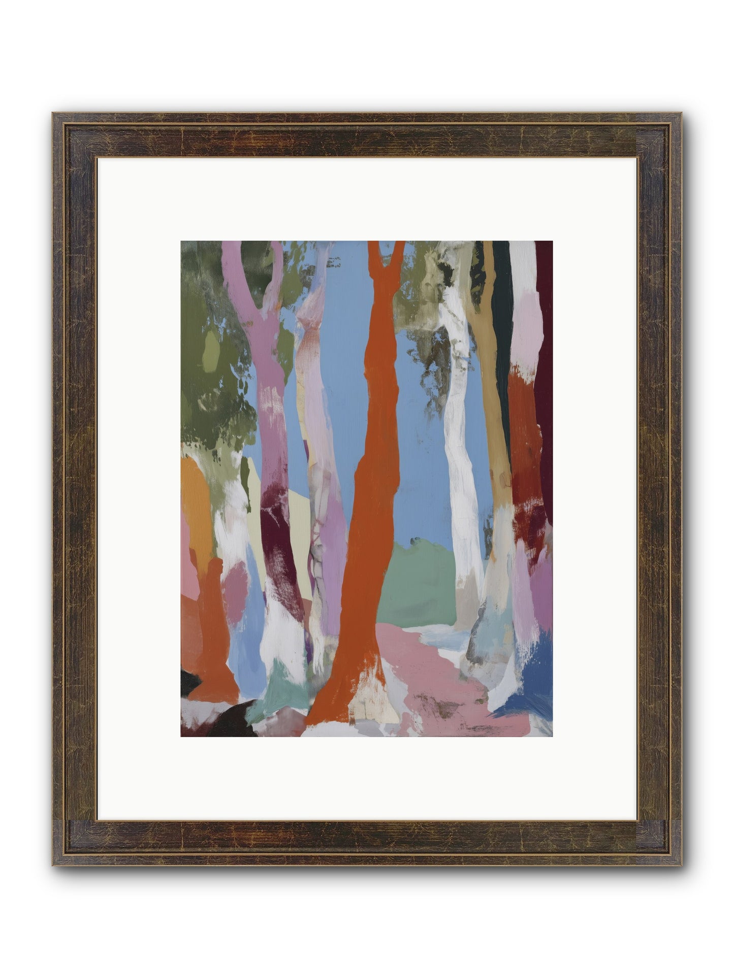 Rainwater Echoes Framed Print - Slimwoods Black/Gold 9x12
