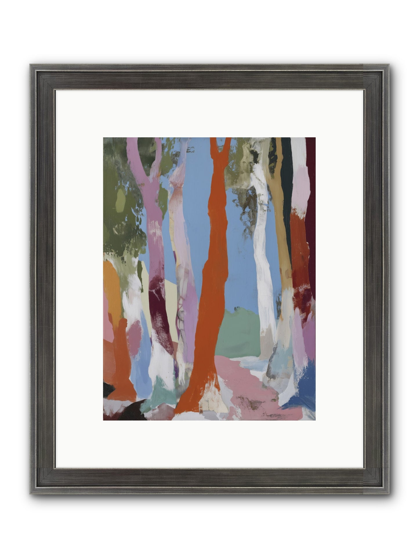 Rainwater Echoes Framed Print - Slimwoods Black/Silver 9x12