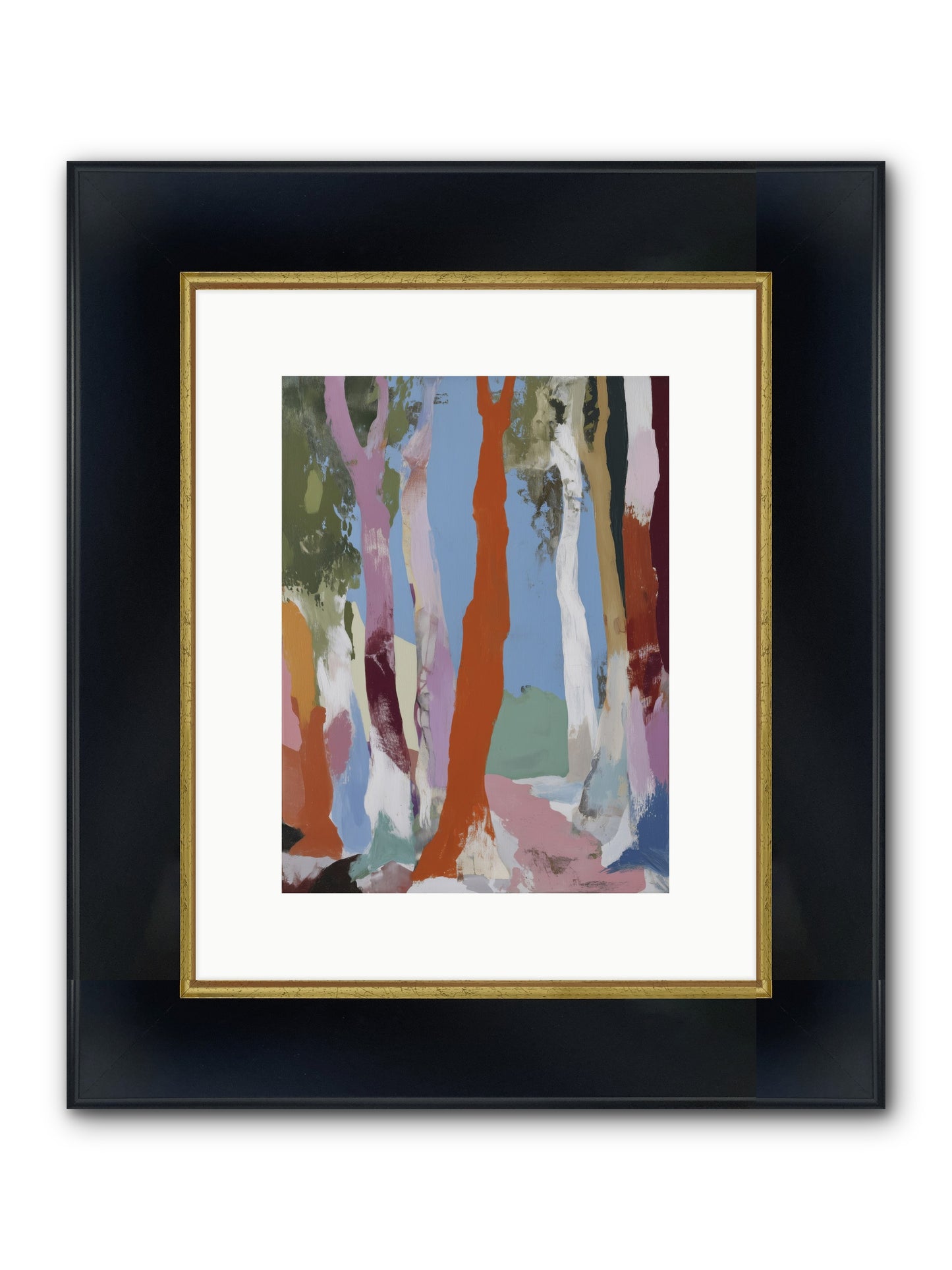 Rainwater Echoes Framed Print - Wide Black w/Gold 9x12