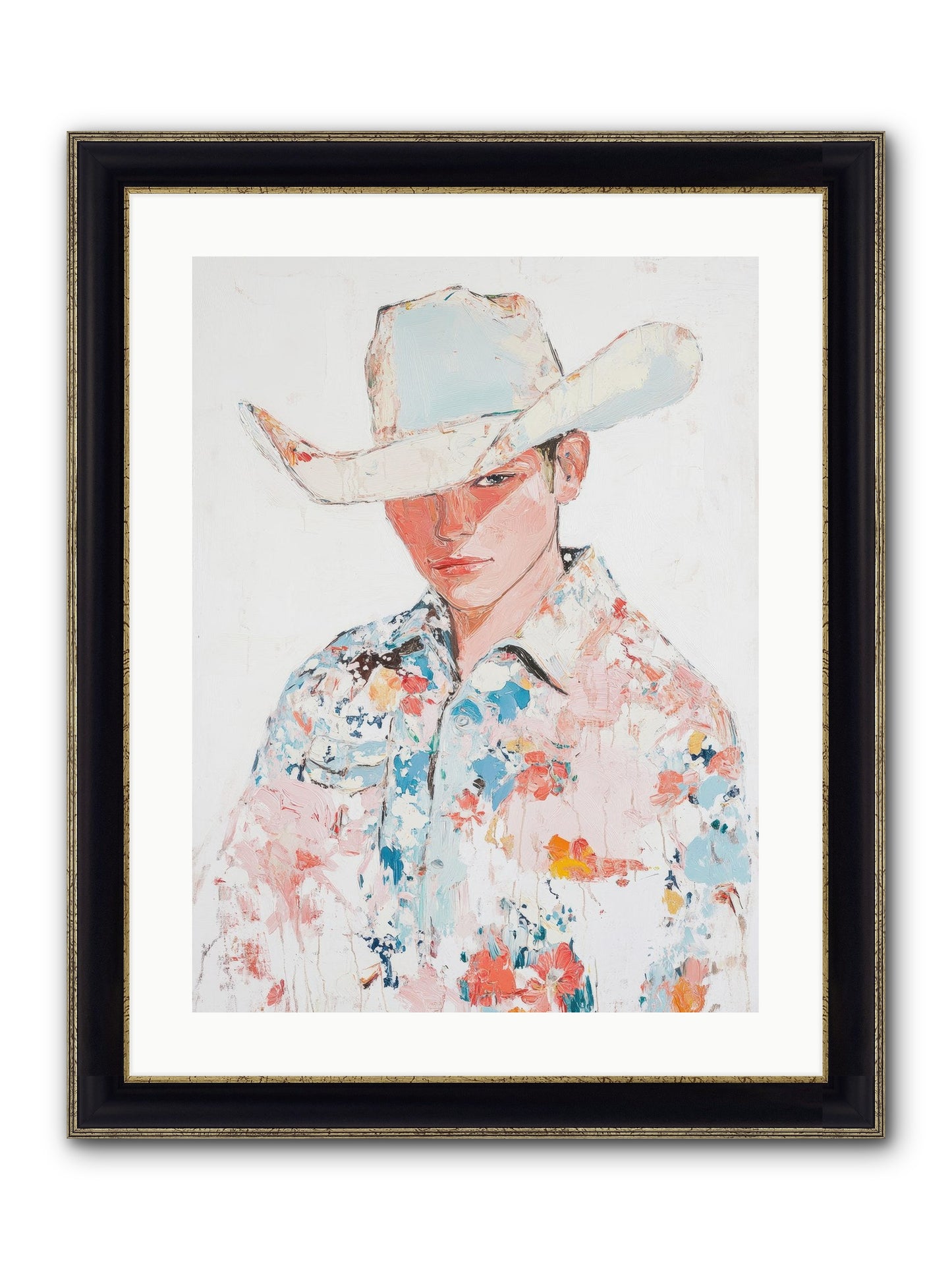 Ranch Hand Framed Print - Black & Gold 18x24