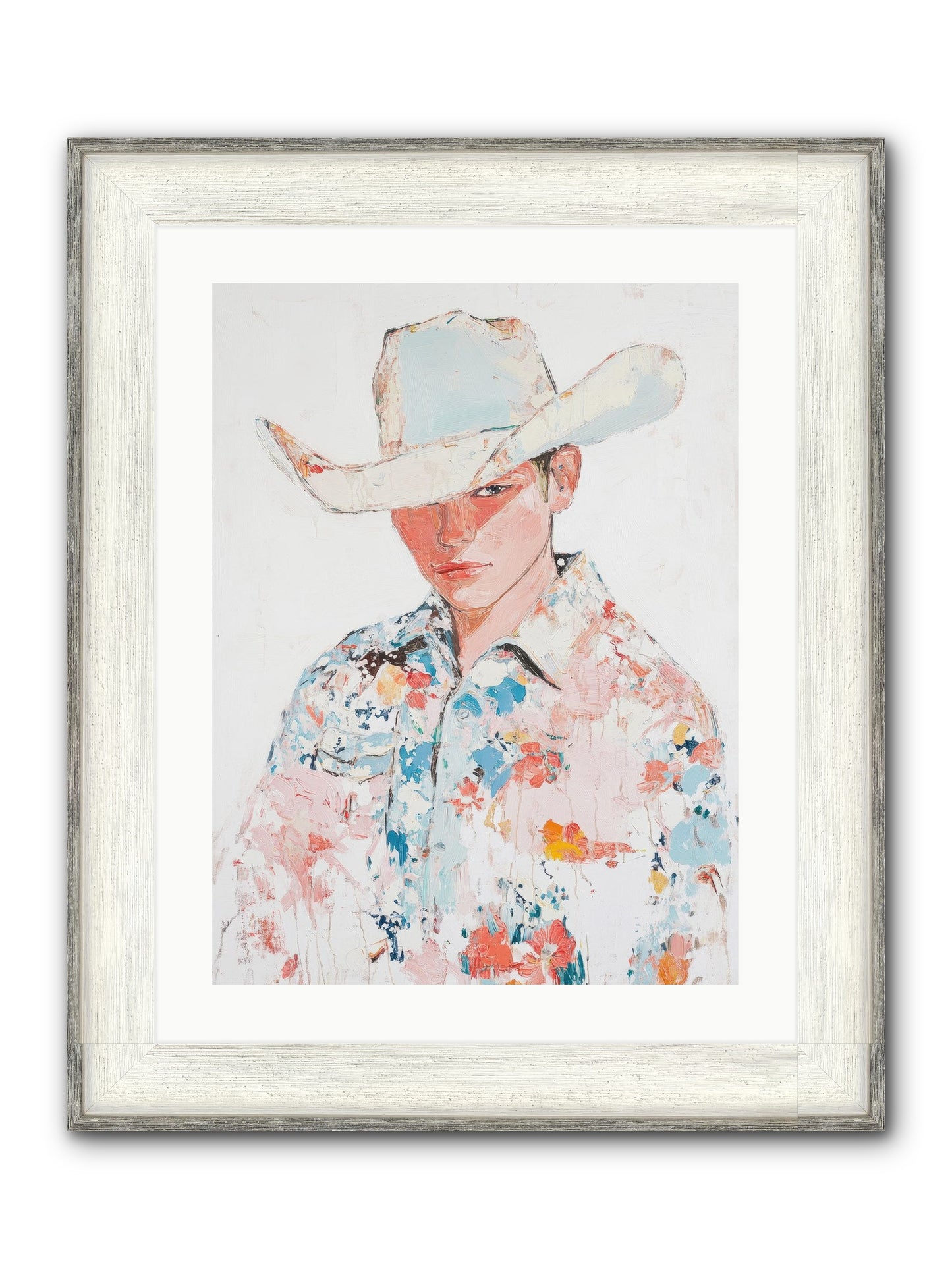 Ranch Hand Framed Print - Driftwood White 18x24