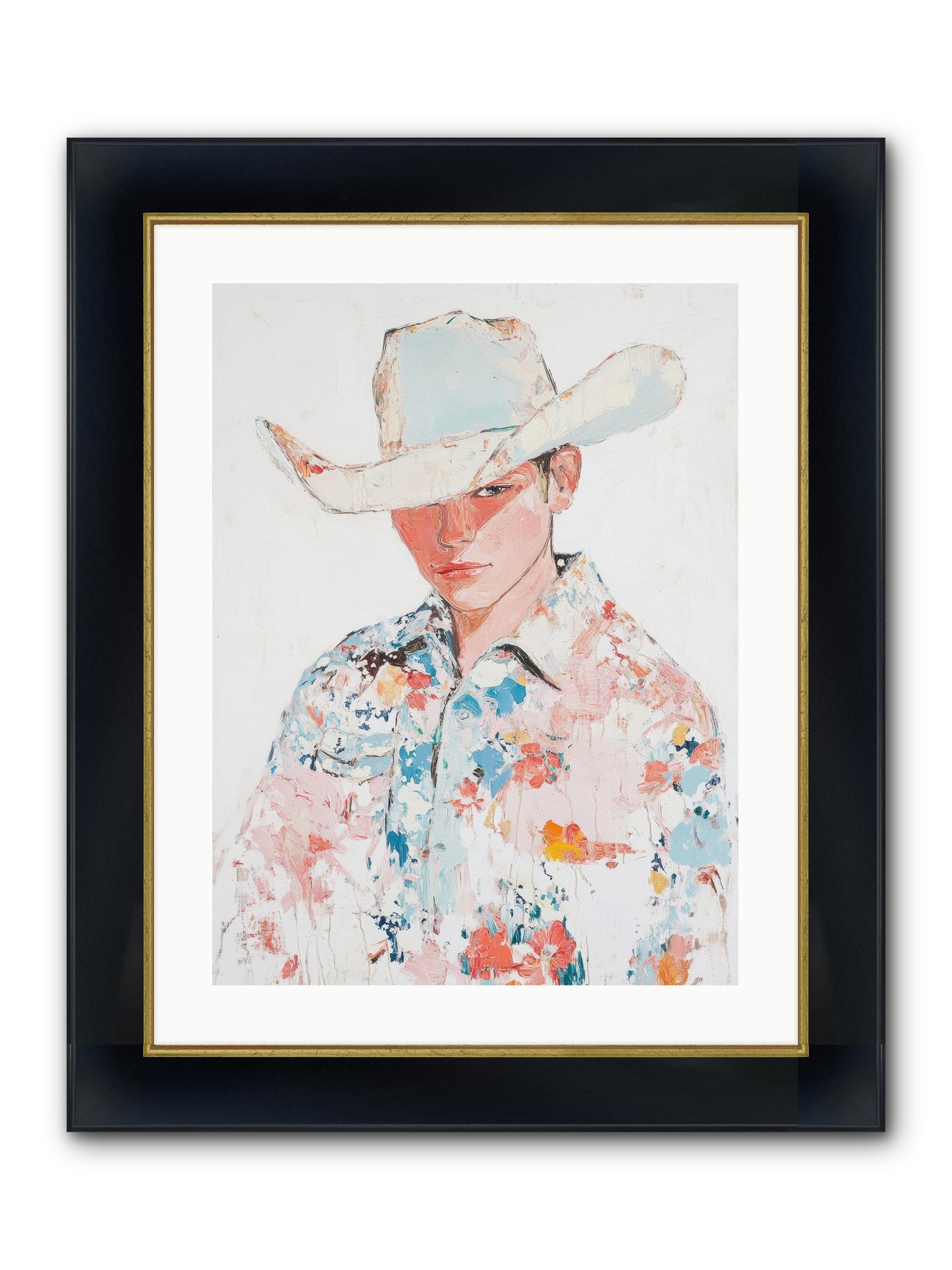Ranch Hand Framed Print - Wide Black w/Gold 18x24