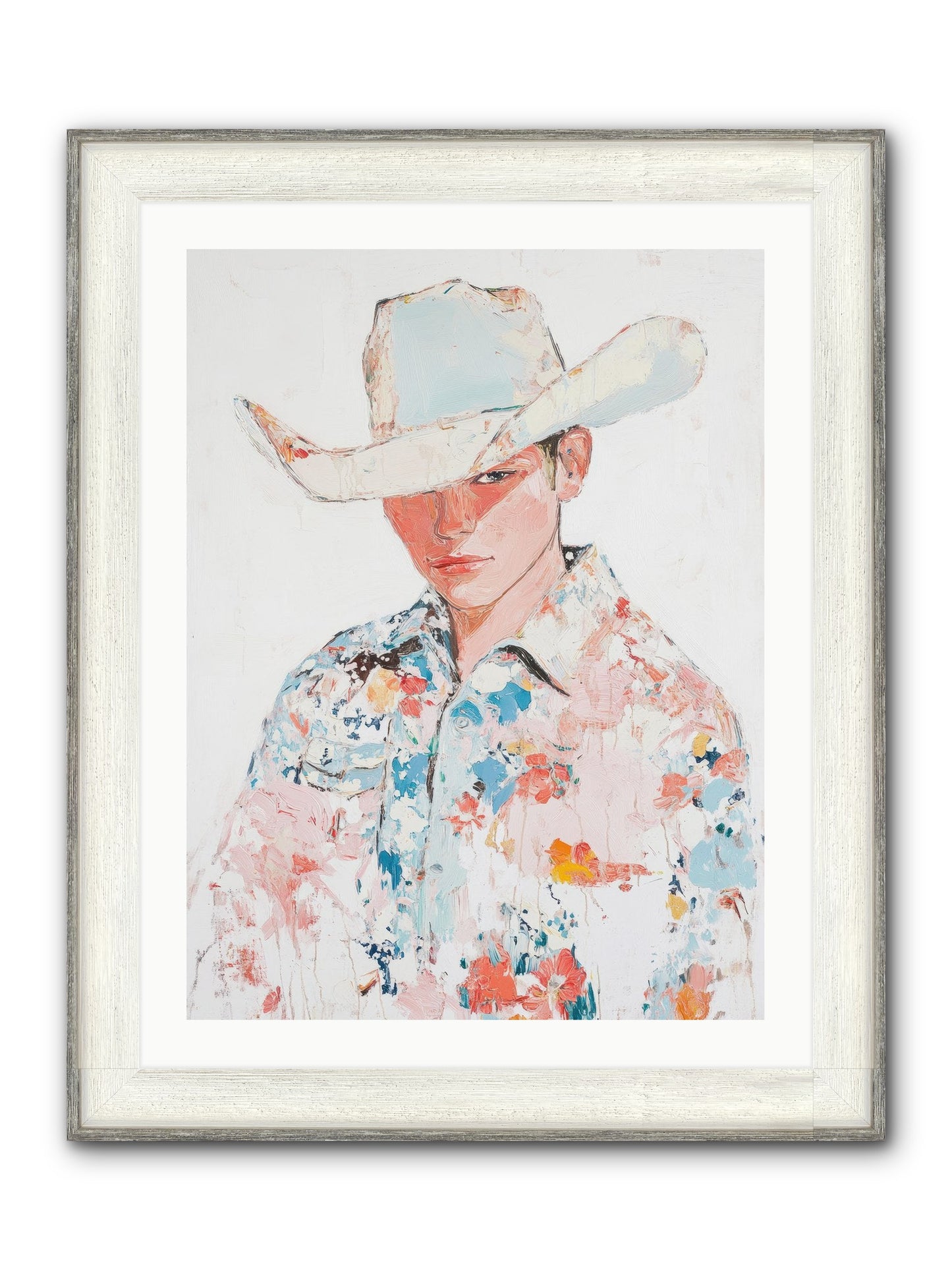 Ranch Hand Framed Print - Driftwood White 24x32