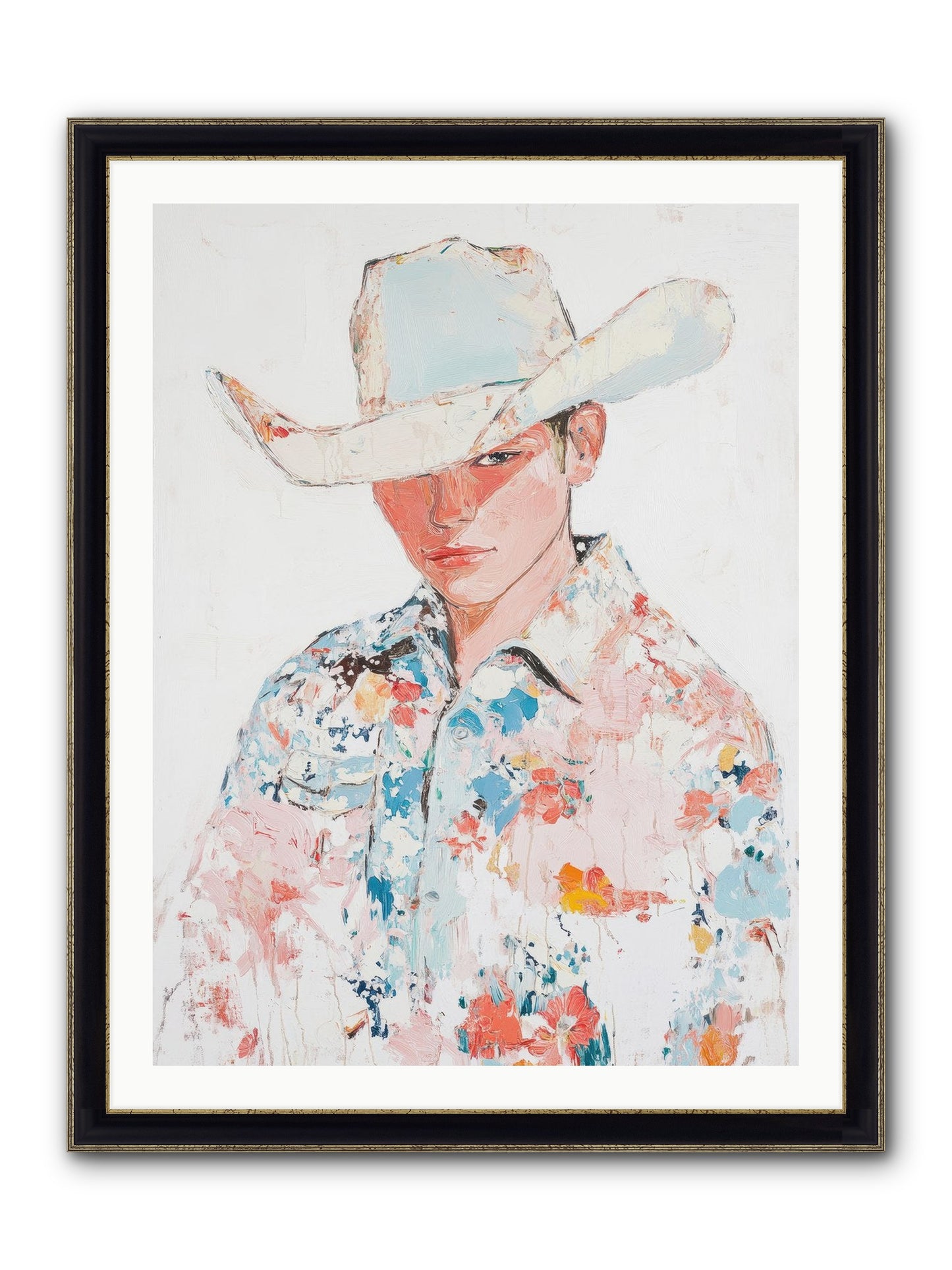 Ranch Hand Framed Print - Black & Gold 30x40
