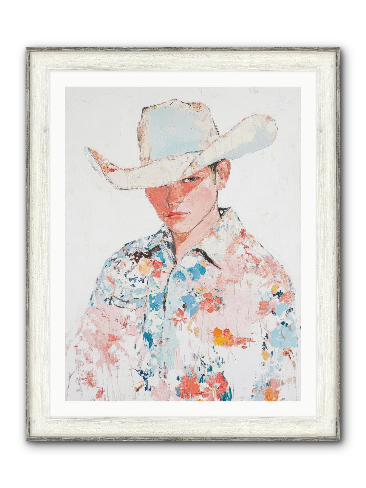 Ranch Hand Framed Print - Driftwood White 30x40