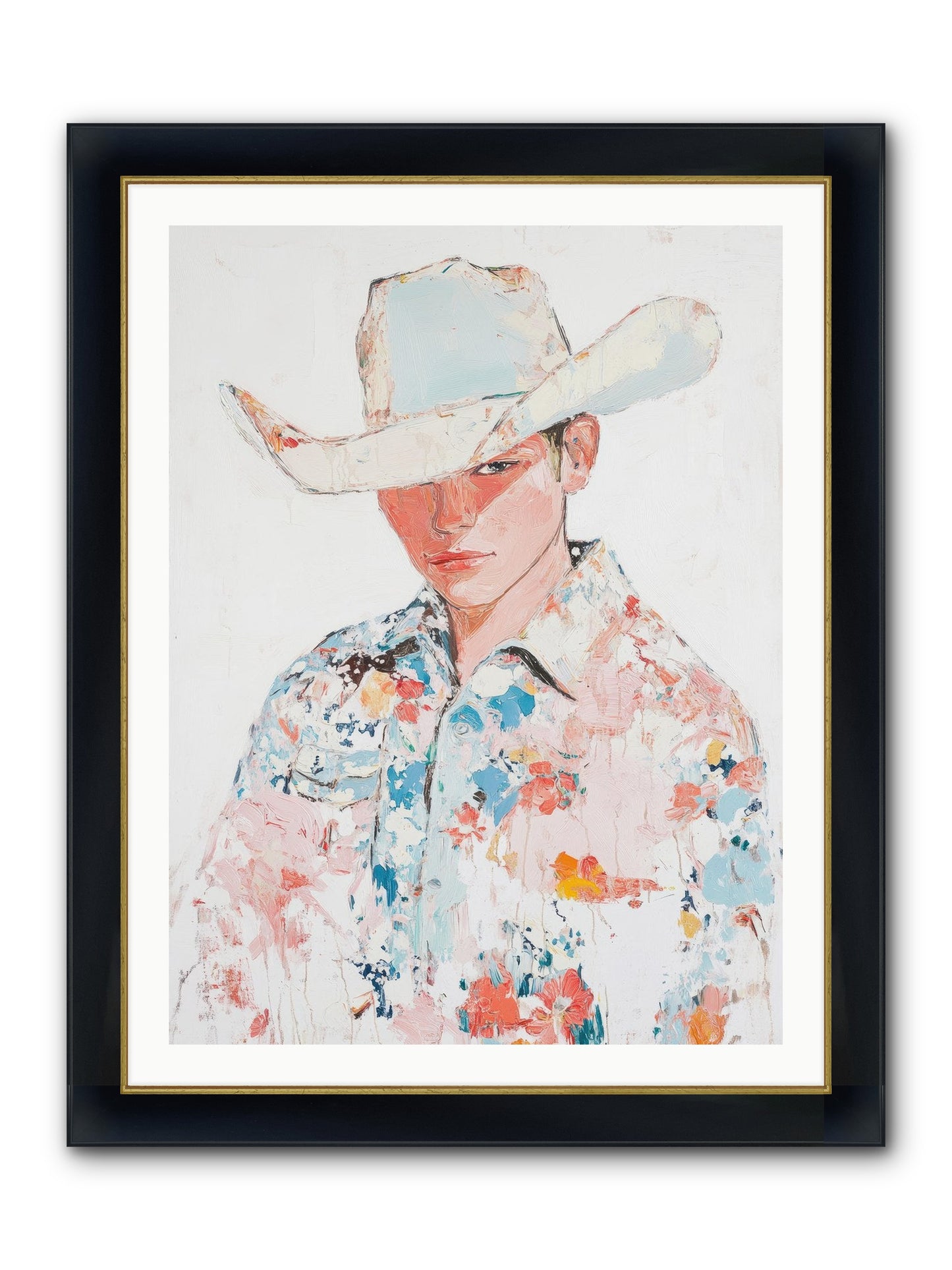 Ranch Hand Framed Print - Wide Black w/Gold 30x40