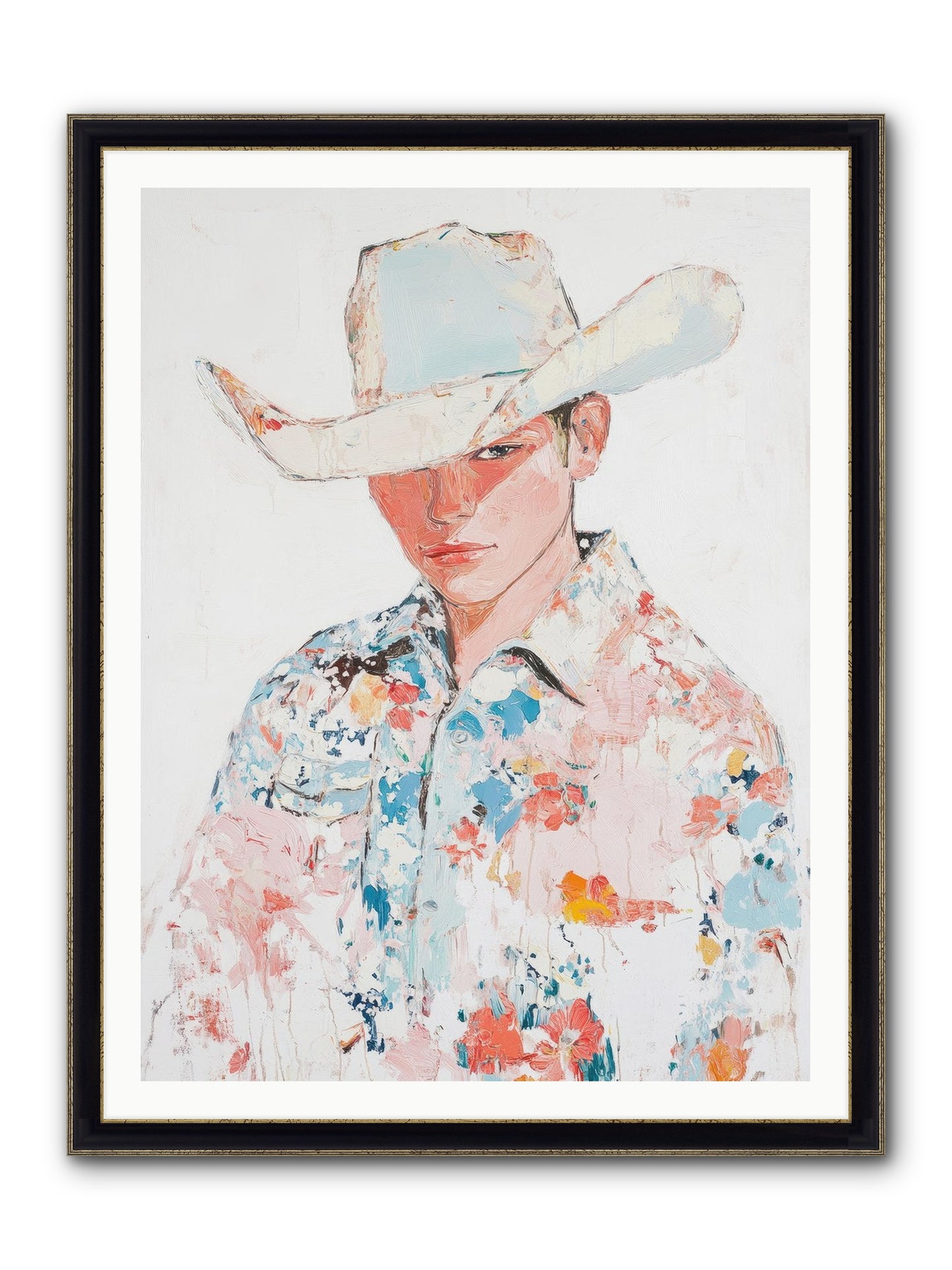 Ranch Hand Framed Print - Black & Gold 36x48