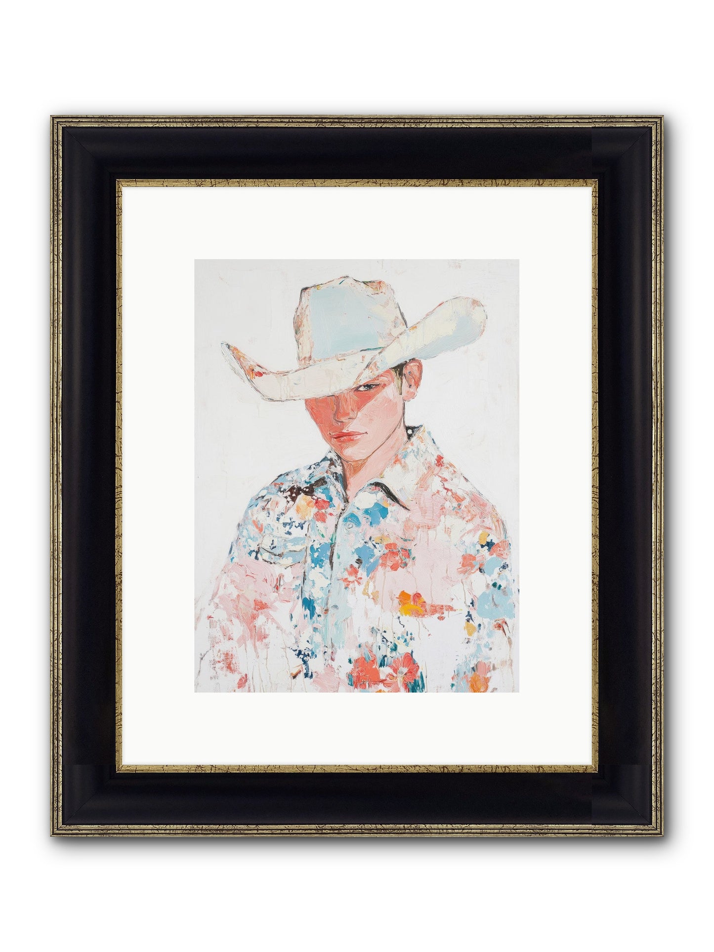 Ranch Hand Framed Print - Black & Gold 9x12