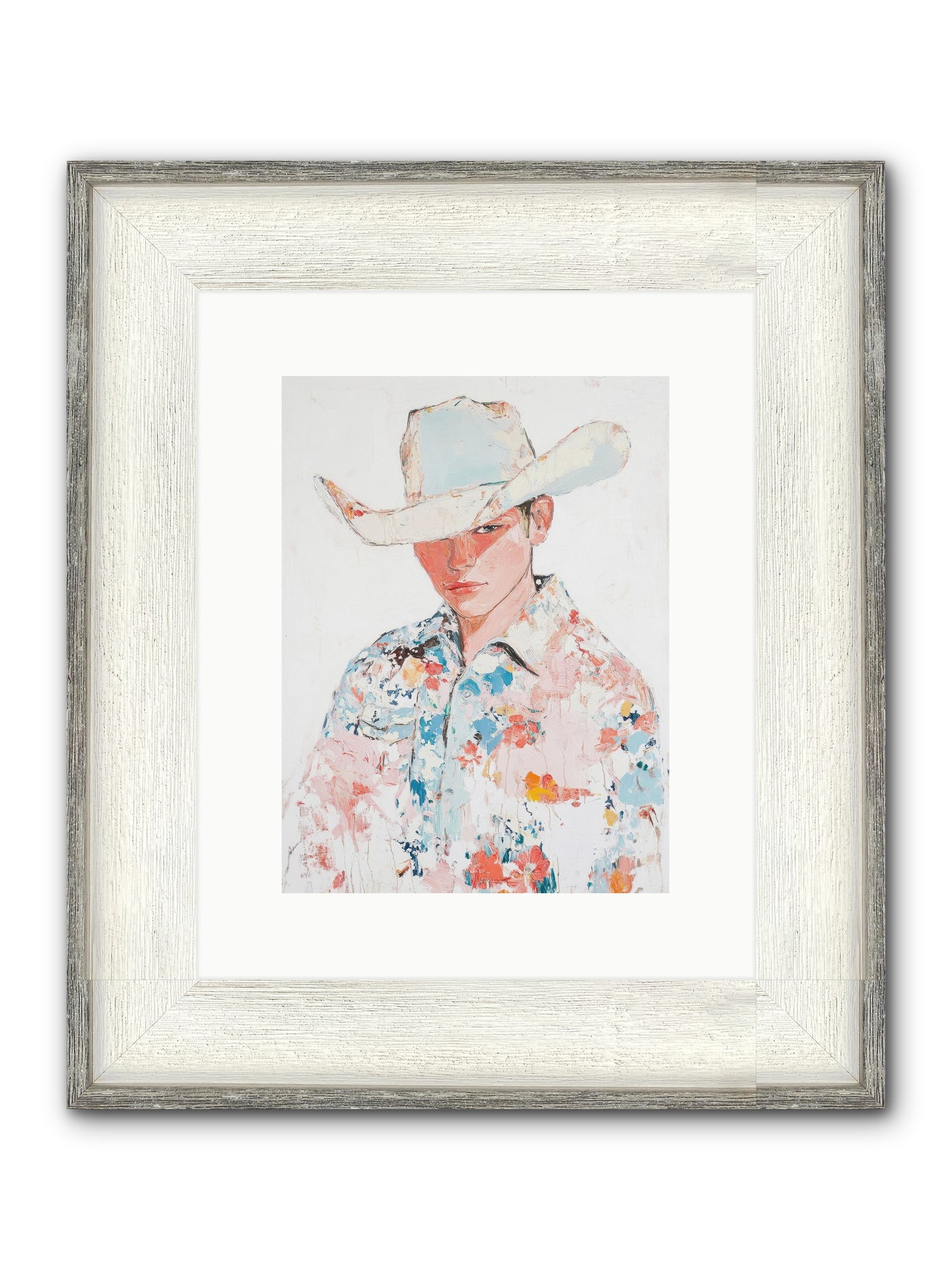 Ranch Hand Framed Print - Driftwood White 9x12