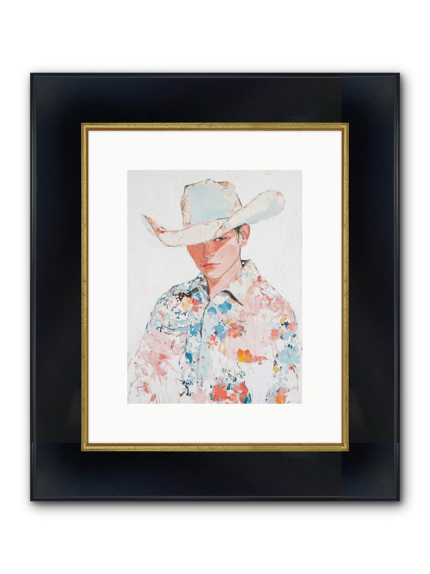 Ranch Hand Framed Print - Wide Black w/Gold 9x12