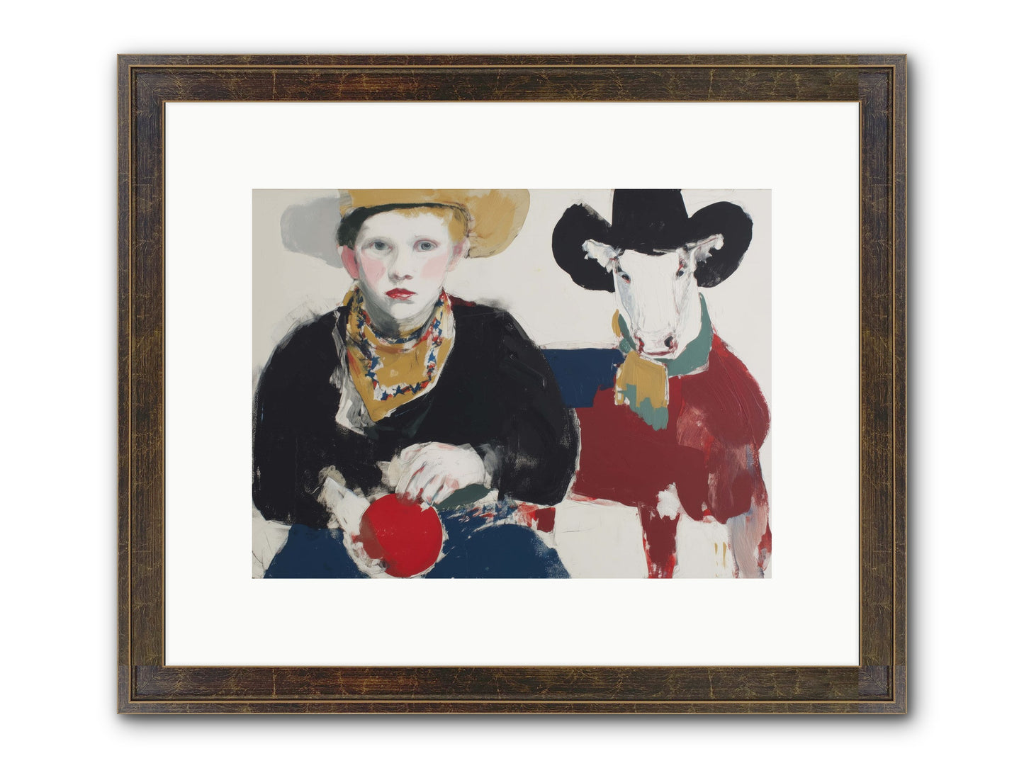 Ranch-Raised & Wild-Hearted Framed Print - Slimwoods Black/Gold 12x9